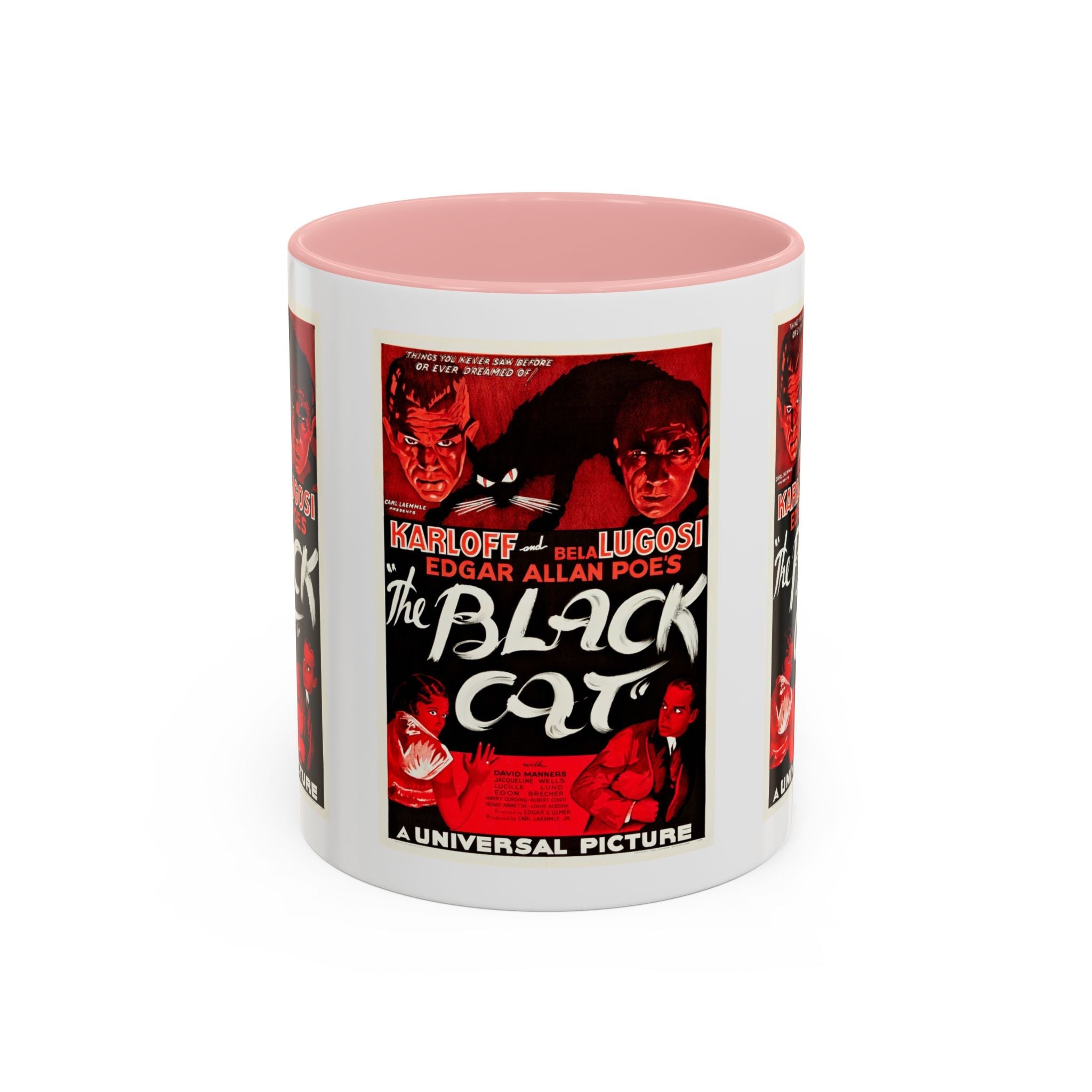 Cult Classic Movie Poster Art Accent Coffee Mug (11, 15oz) - The Black Cat 1934 - POPvault