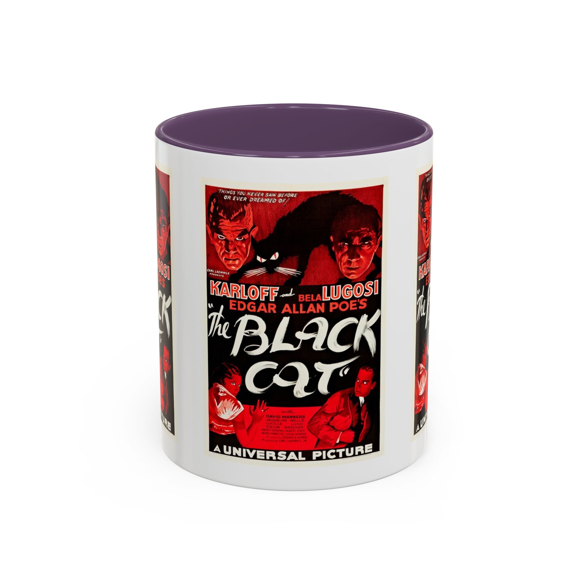 Cult Classic Movie Poster Art Accent Coffee Mug (11, 15oz) - The Black Cat 1934 - POPvault