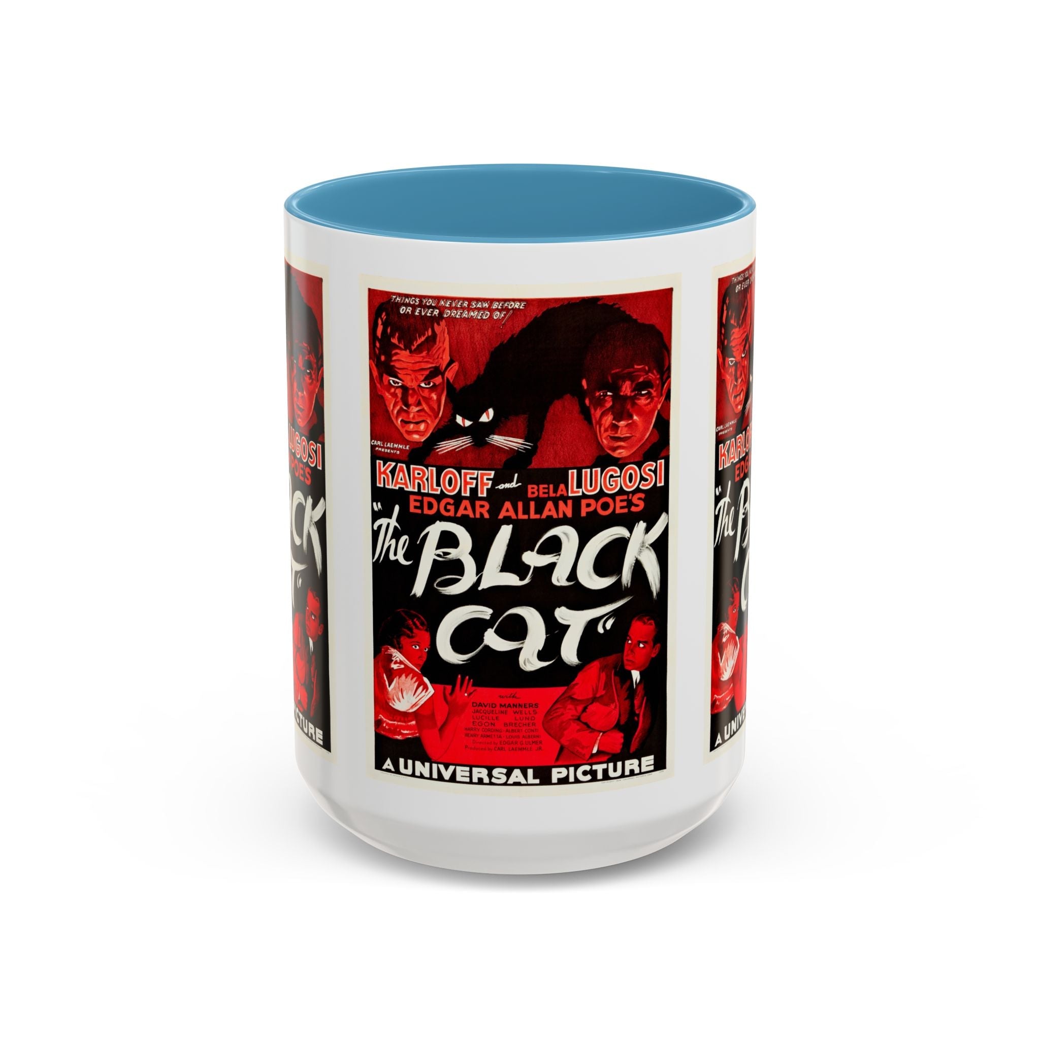 Cult Classic Movie Poster Art Accent Coffee Mug (11, 15oz) - The Black Cat 1934 - POPvault