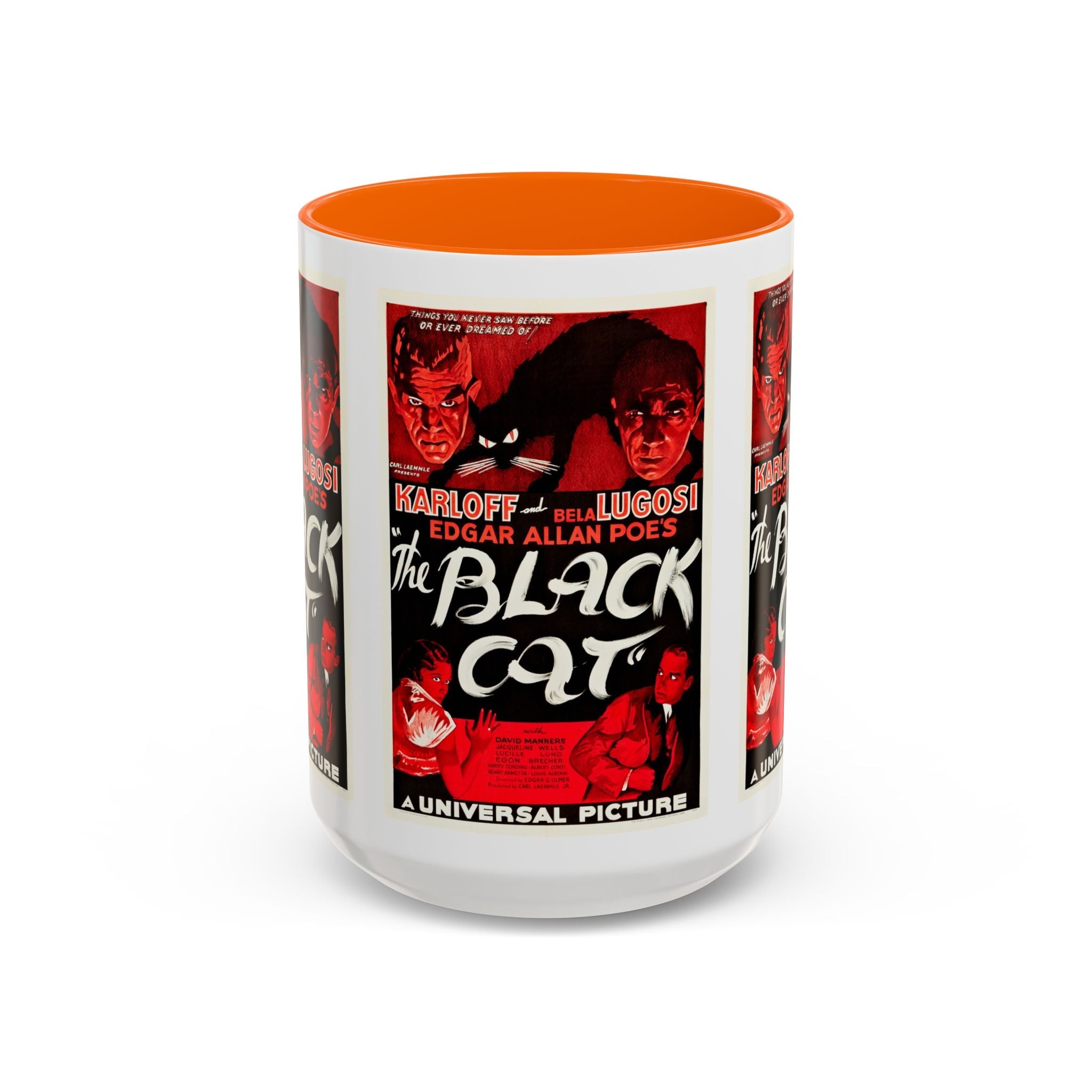Cult Classic Movie Poster Art Accent Coffee Mug (11, 15oz) - The Black Cat 1934 - POPvault