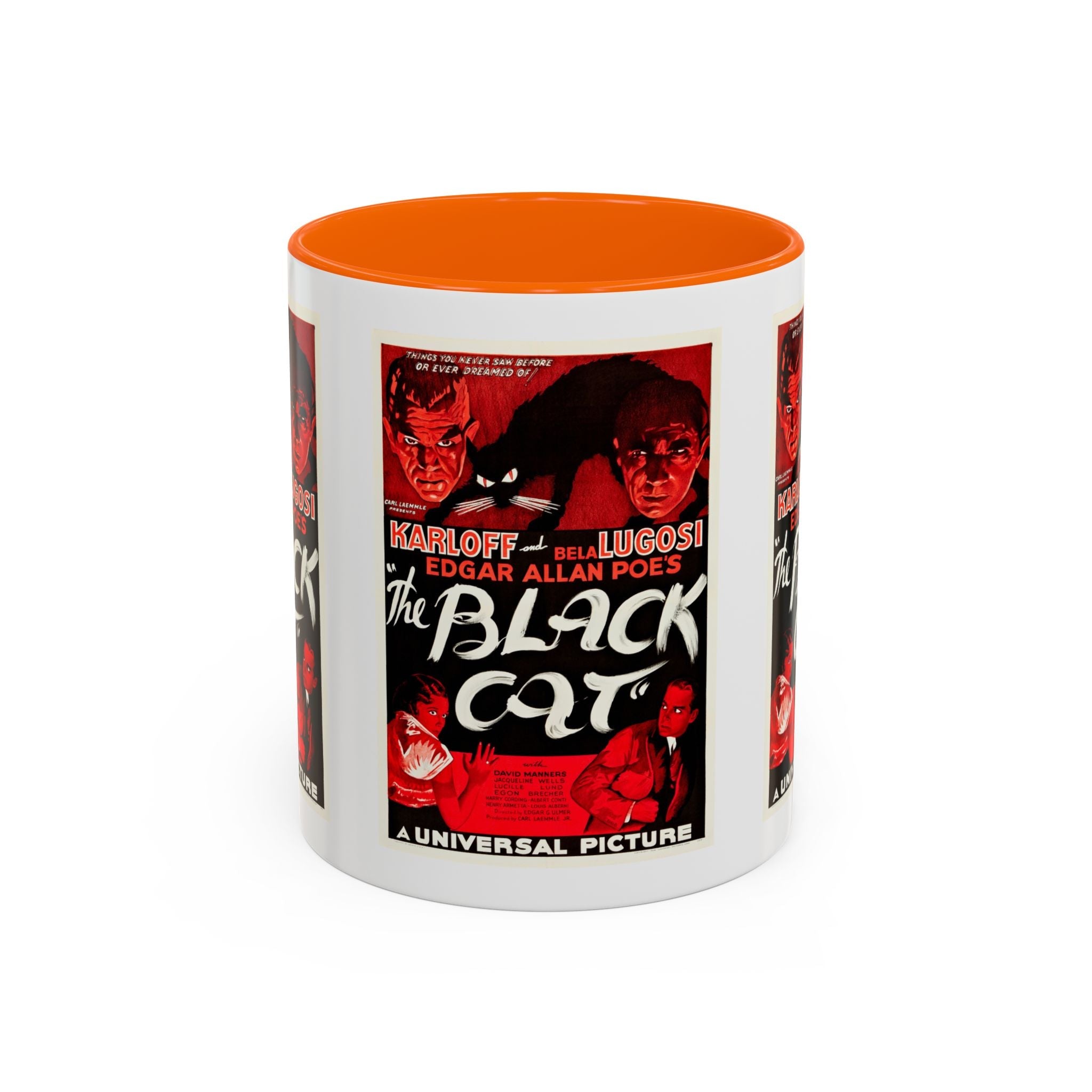 Cult Classic Movie Poster Art Accent Coffee Mug (11, 15oz) - The Black Cat 1934 - POPvault