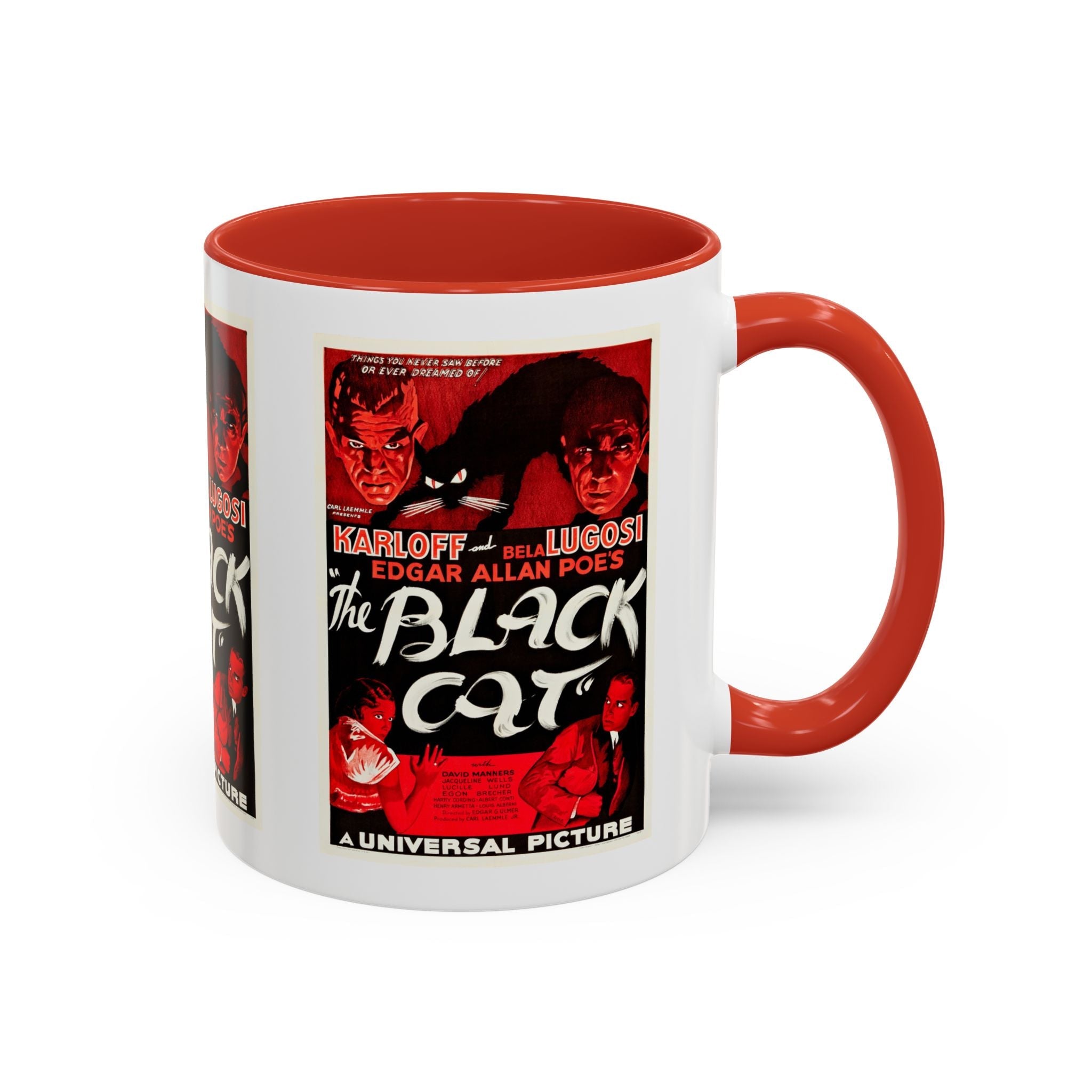 Cult Classic Movie Poster Art Accent Coffee Mug (11, 15oz) - The Black Cat 1934 - POPvault