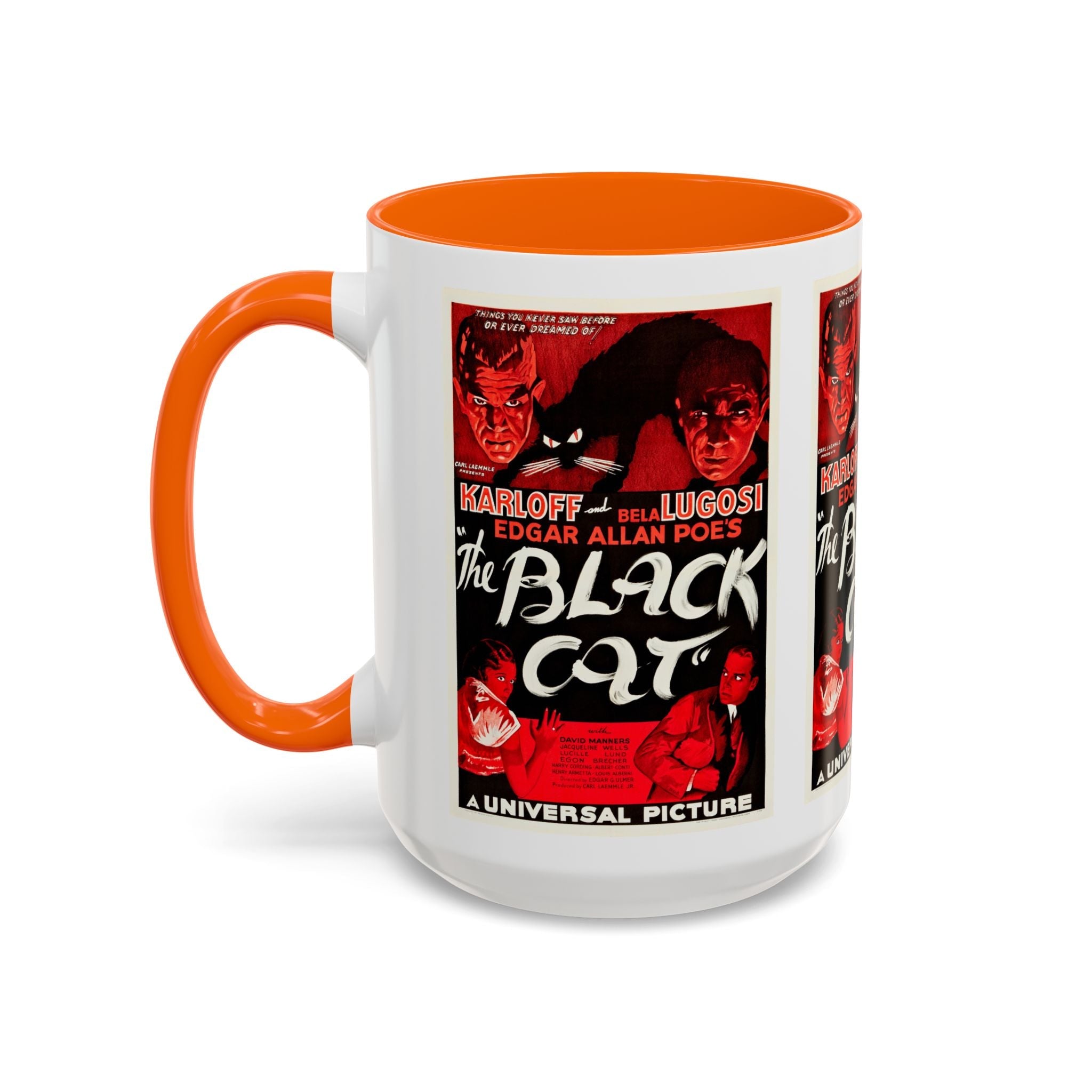 Cult Classic Movie Poster Art Accent Coffee Mug (11, 15oz) - The Black Cat 1934 - POPvault