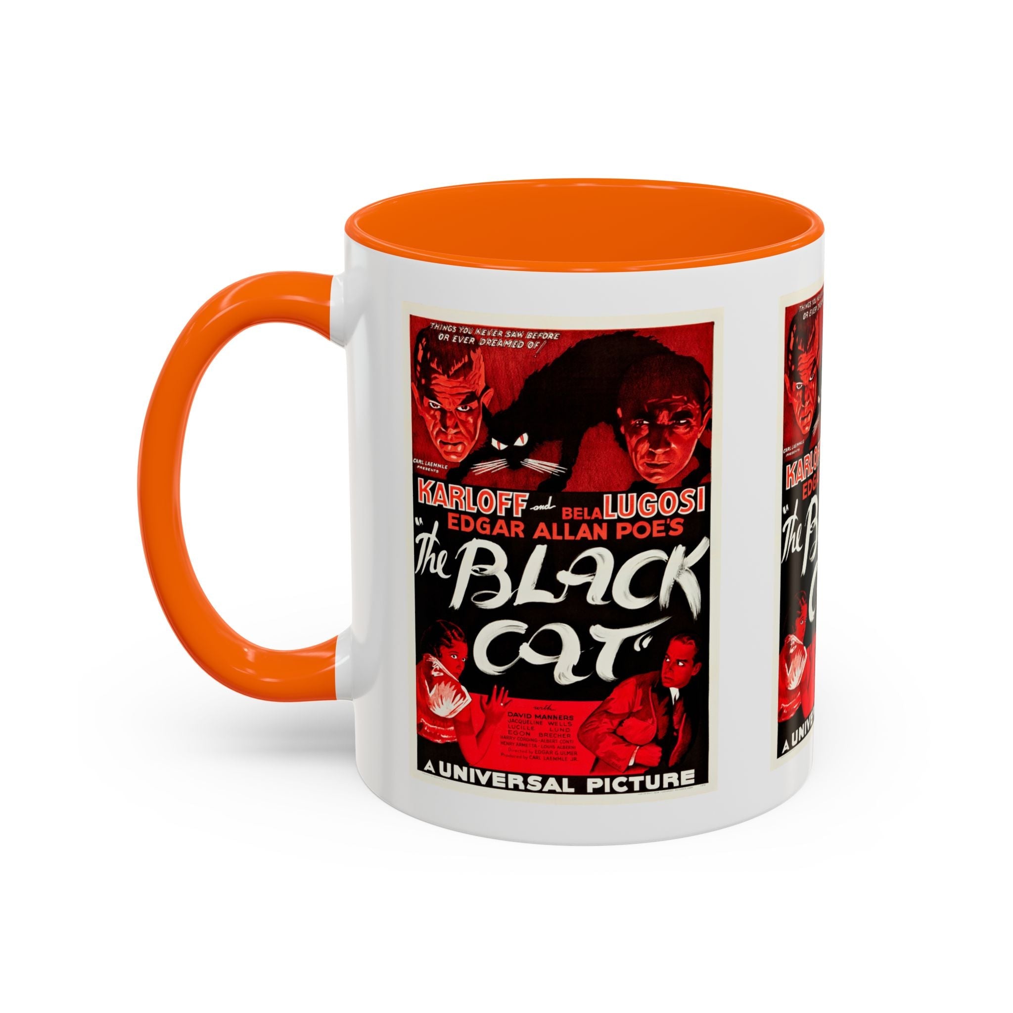 Cult Classic Movie Poster Art Accent Coffee Mug (11, 15oz) - The Black Cat 1934 - POPvault