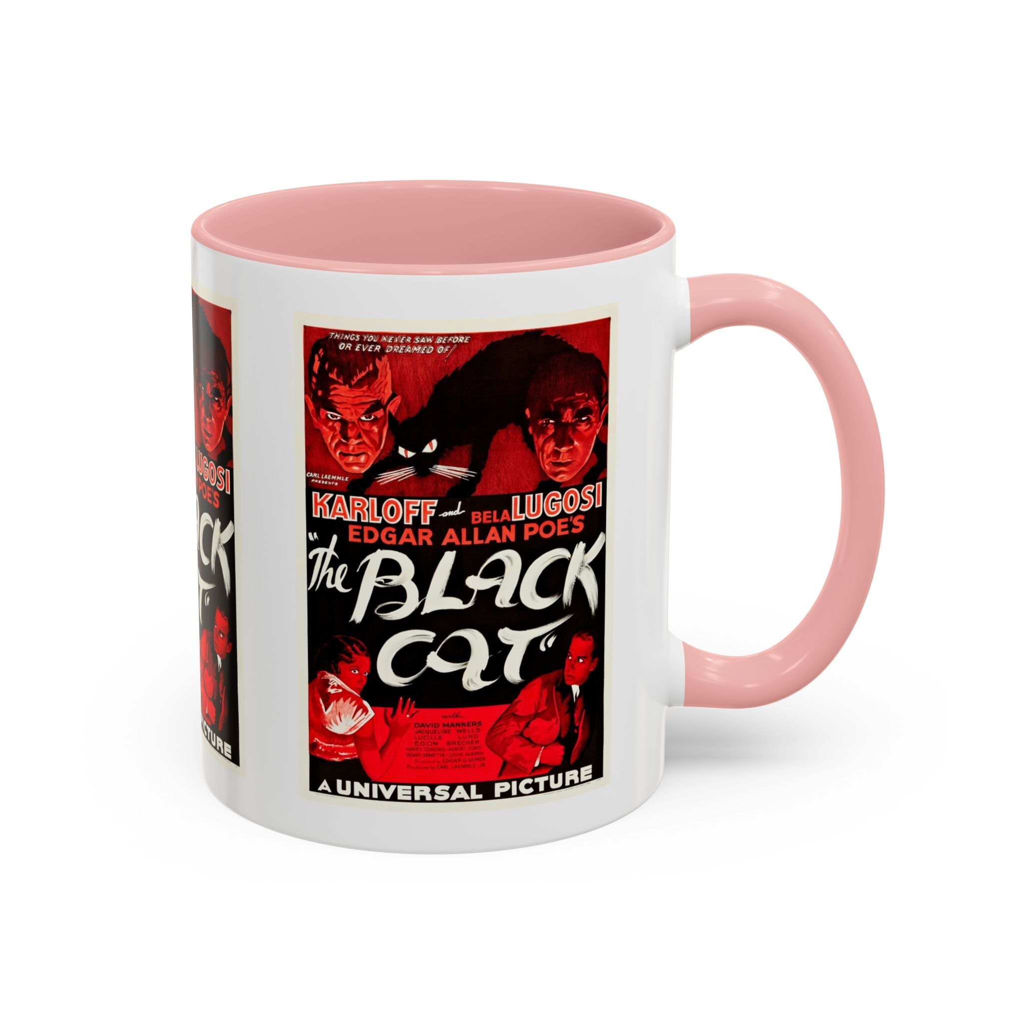 Cult Classic Movie Poster Art Accent Coffee Mug (11, 15oz) - The Black Cat 1934 - POPvault