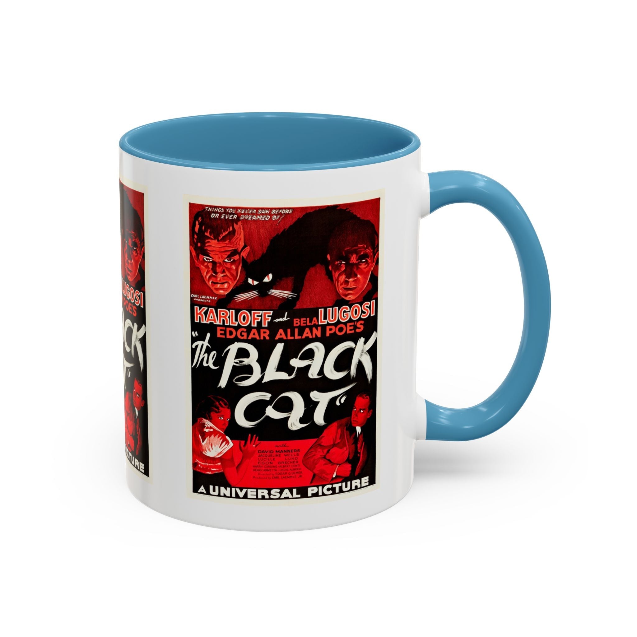 Cult Classic Movie Poster Art Accent Coffee Mug (11, 15oz) - The Black Cat 1934 - POPvault