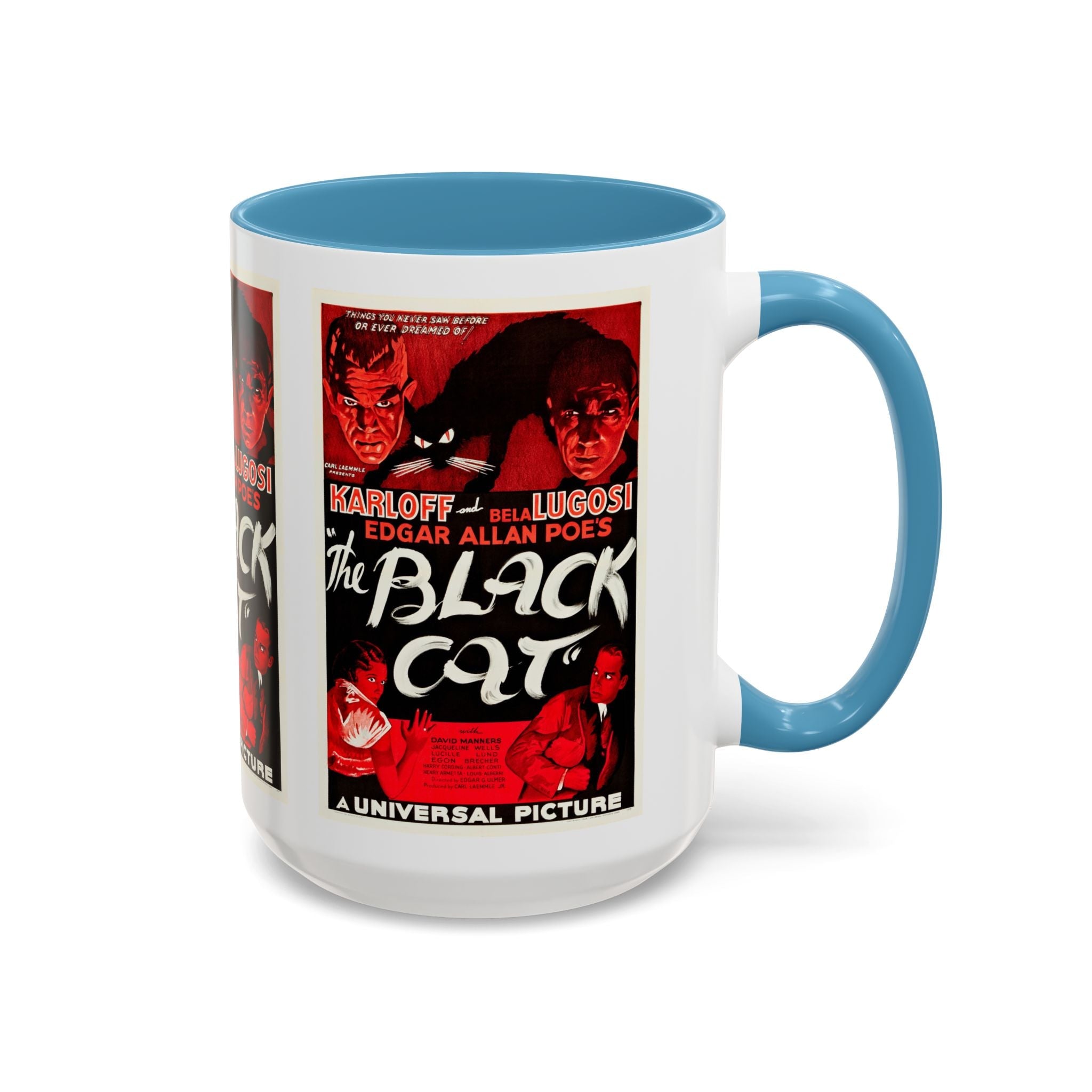 Cult Classic Movie Poster Art Accent Coffee Mug (11, 15oz) - The Black Cat 1934 - POPvault