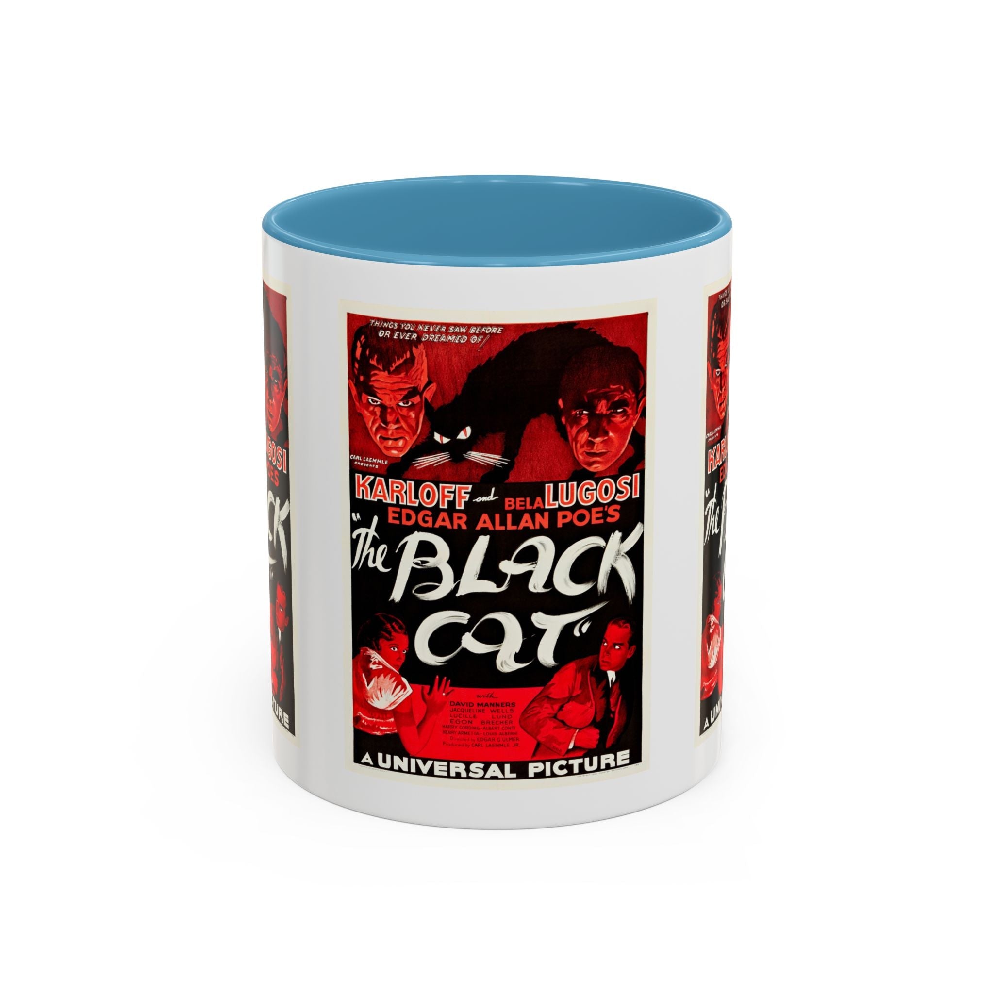 Cult Classic Movie Poster Art Accent Coffee Mug (11, 15oz) - The Black Cat 1934 - POPvault