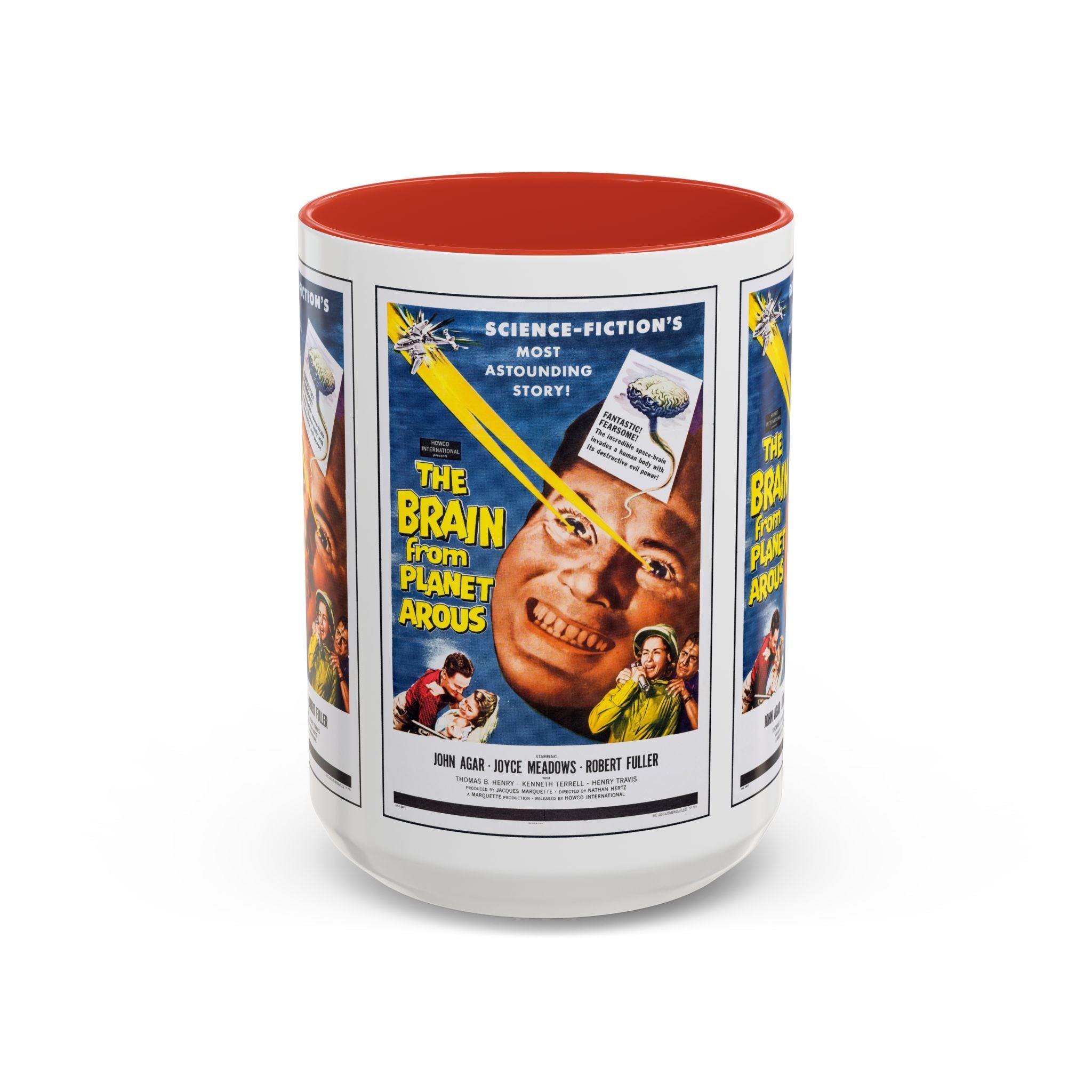 Cult Classic Movie Poster Art Accent Coffee Mug (11, 15oz) - The Brain From Planet Arous 1957 - POPvault