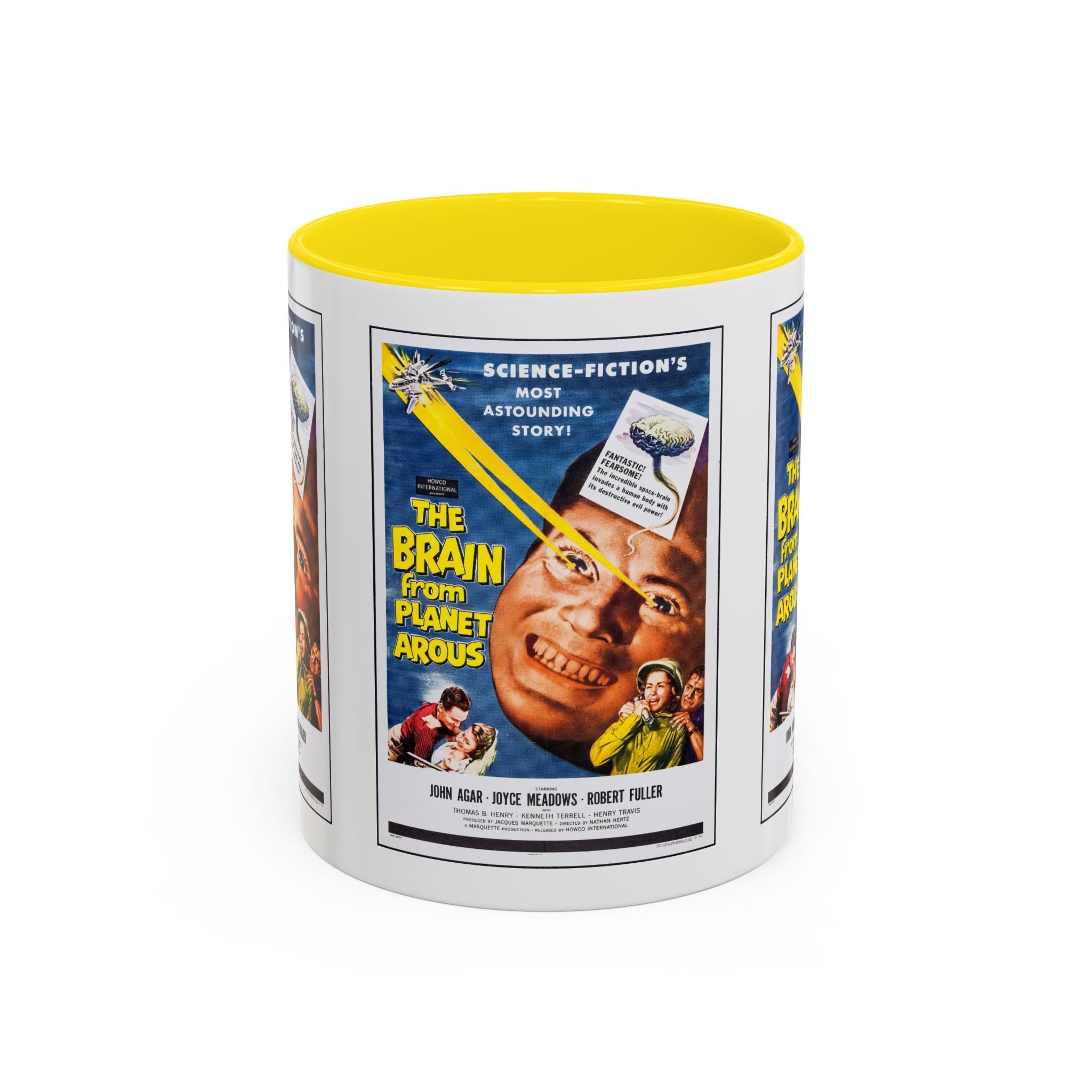 Cult Classic Movie Poster Art Accent Coffee Mug (11, 15oz) - The Brain From Planet Arous 1957 - POPvault