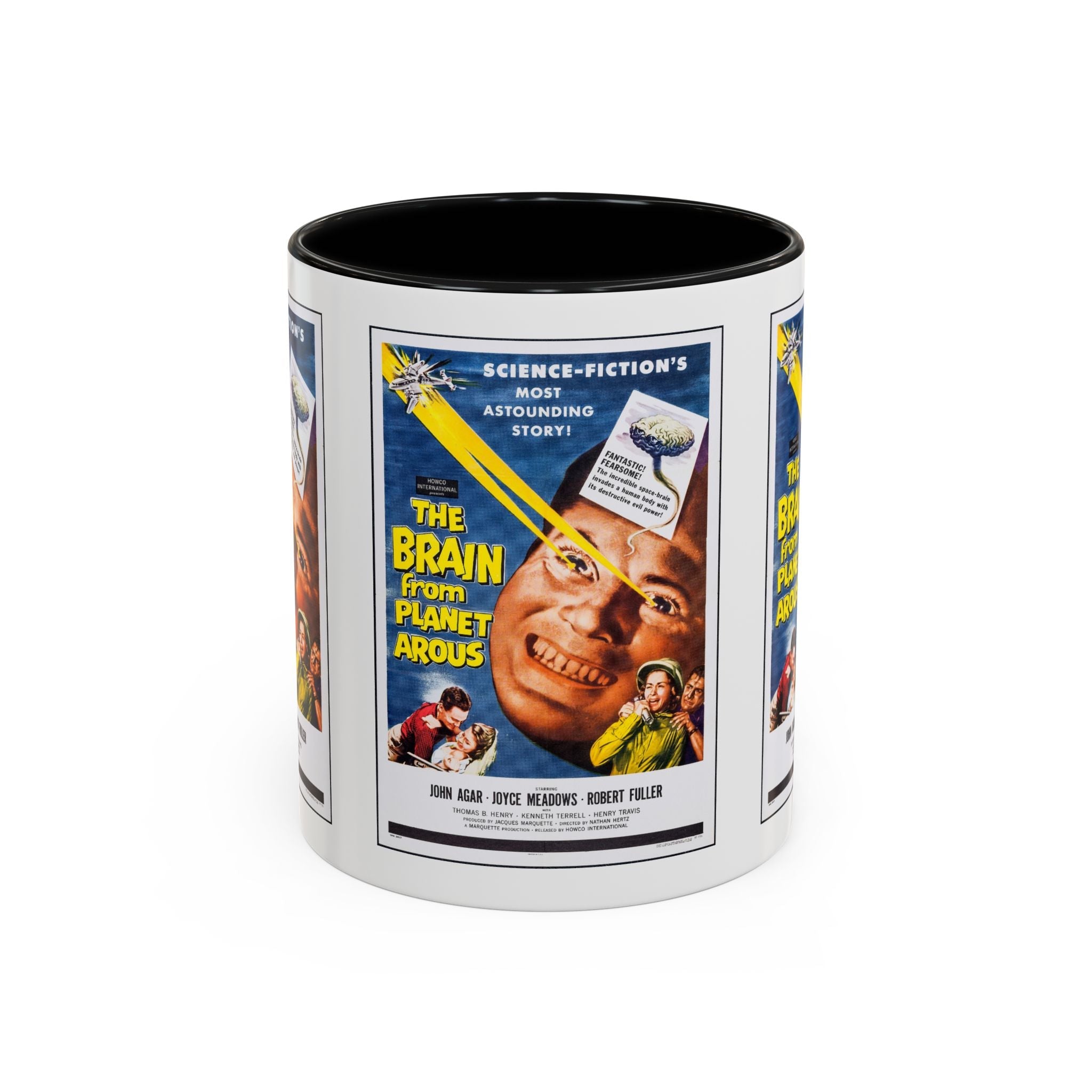 Cult Classic Movie Poster Art Accent Coffee Mug (11, 15oz) - The Brain From Planet Arous 1957 - POPvault