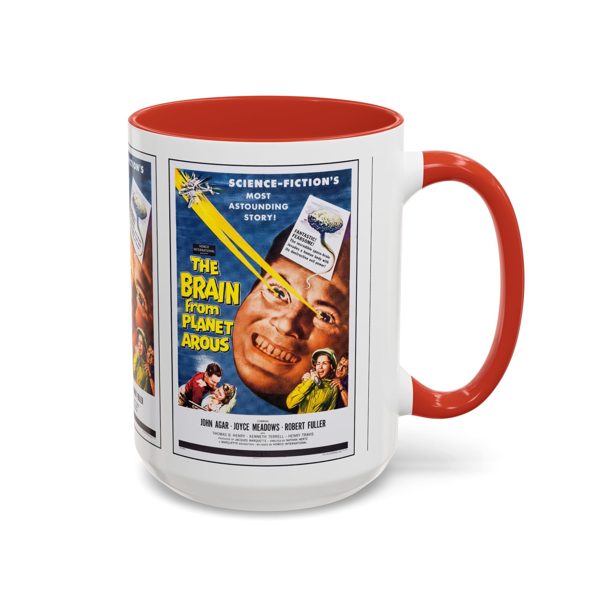 Cult Classic Movie Poster Art Accent Coffee Mug (11, 15oz) - The Brain From Planet Arous 1957 - POPvault