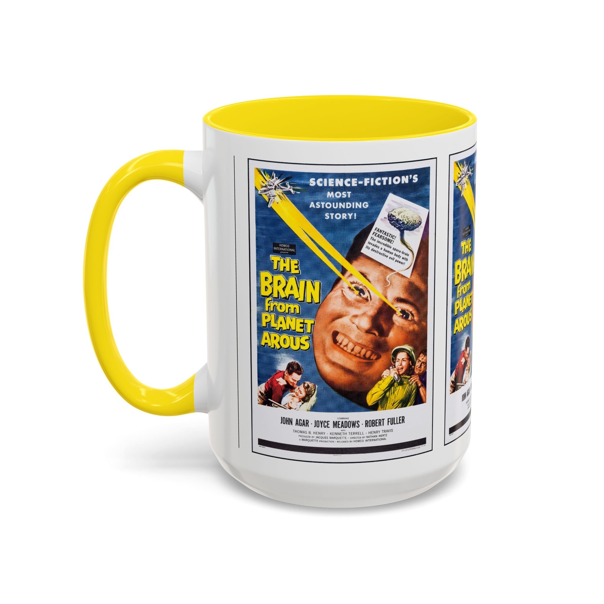 Cult Classic Movie Poster Art Accent Coffee Mug (11, 15oz) - The Brain From Planet Arous 1957 - POPvault
