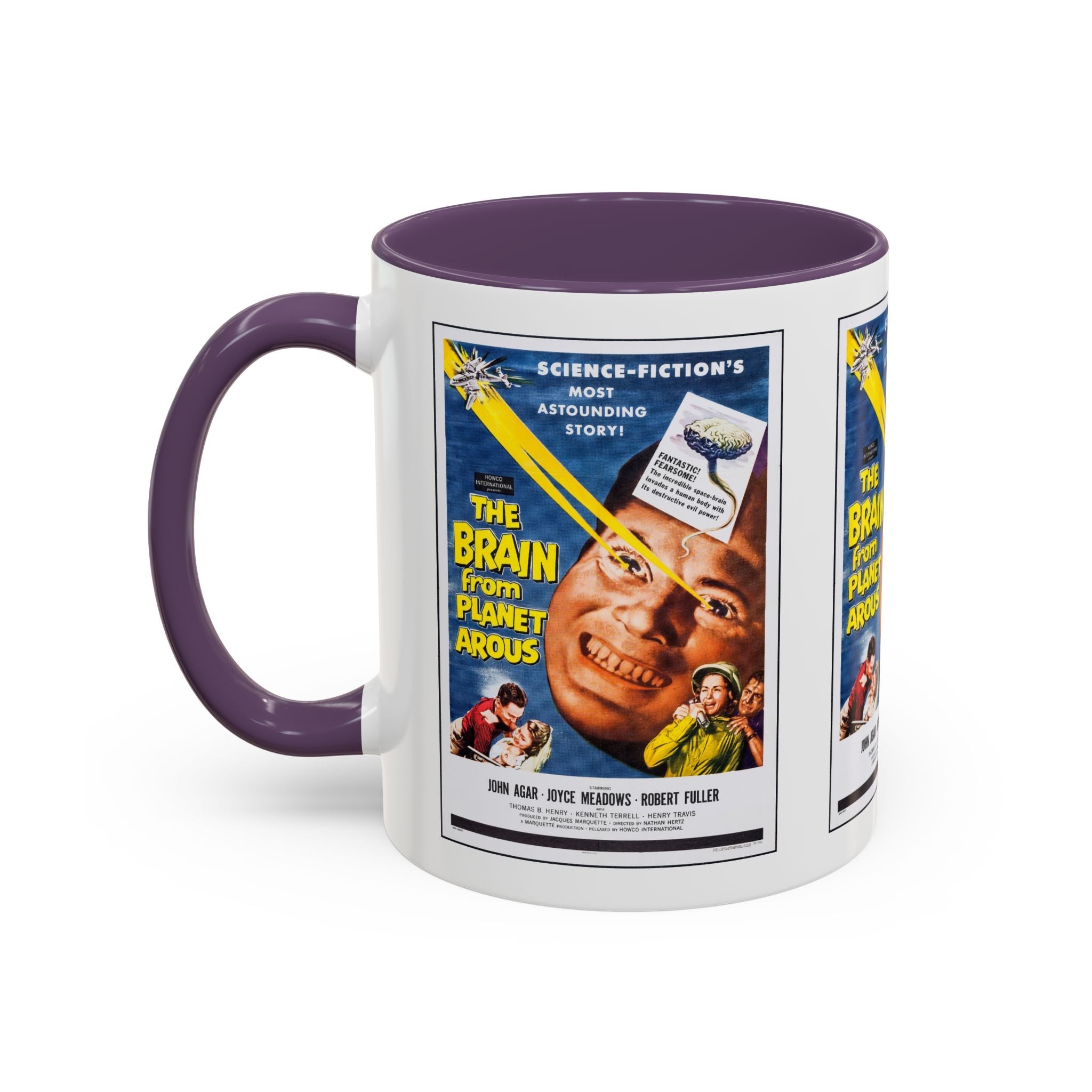 Cult Classic Movie Poster Art Accent Coffee Mug (11, 15oz) - The Brain From Planet Arous 1957 - POPvault