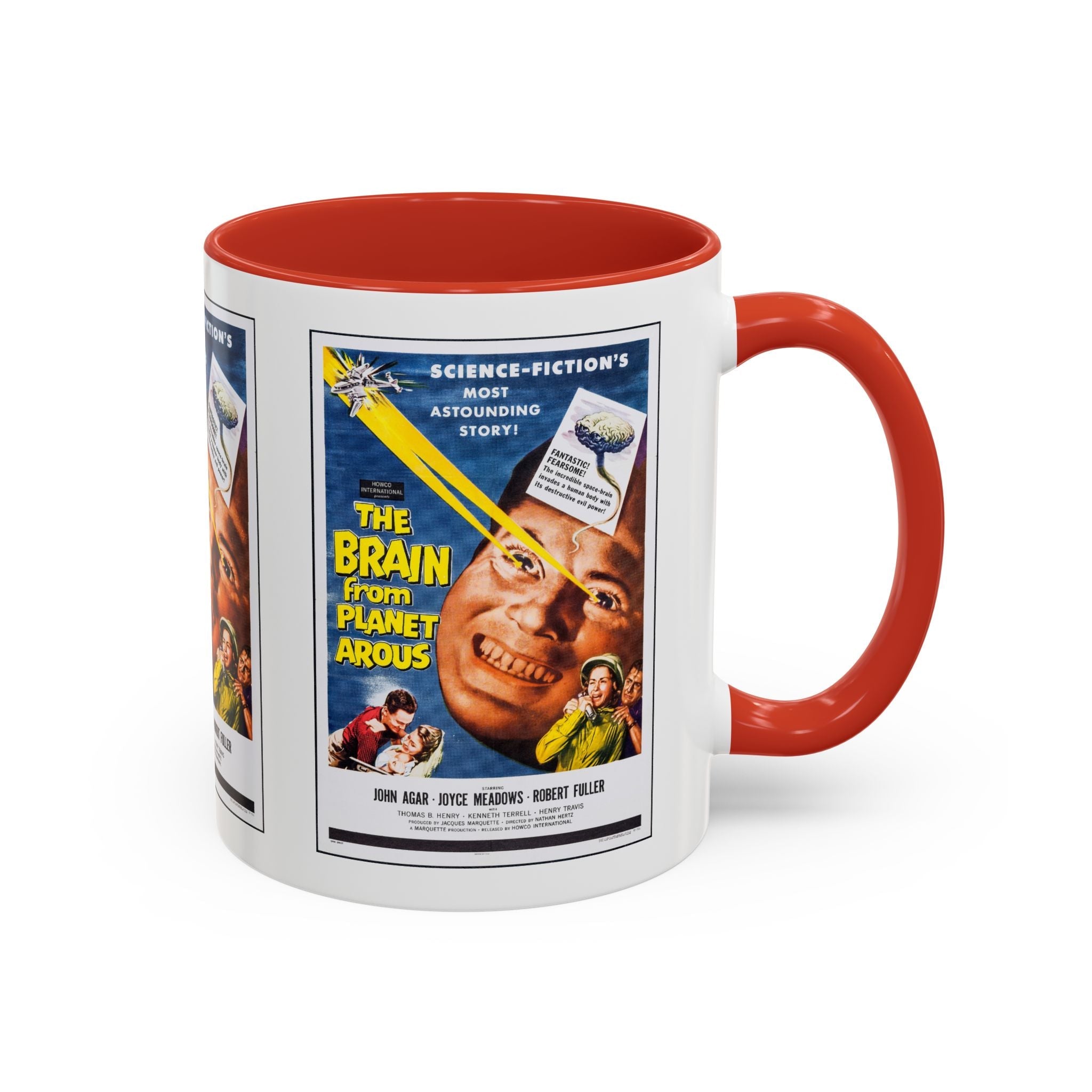 Cult Classic Movie Poster Art Accent Coffee Mug (11, 15oz) - The Brain From Planet Arous 1957 - POPvault