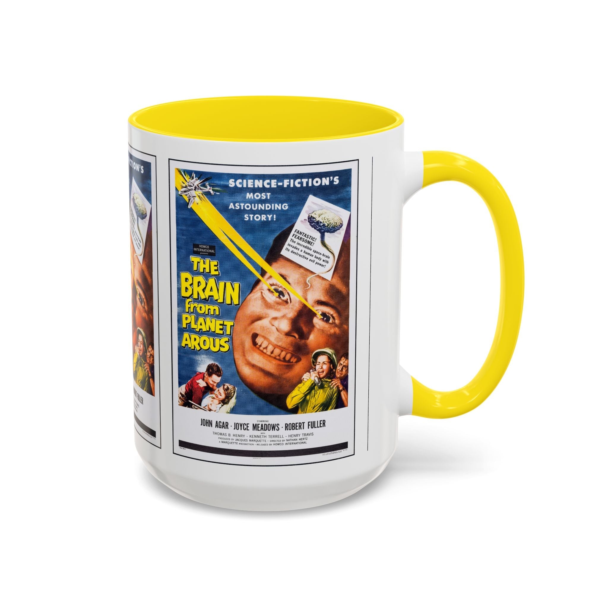Cult Classic Movie Poster Art Accent Coffee Mug (11, 15oz) - The Brain From Planet Arous 1957 - POPvault