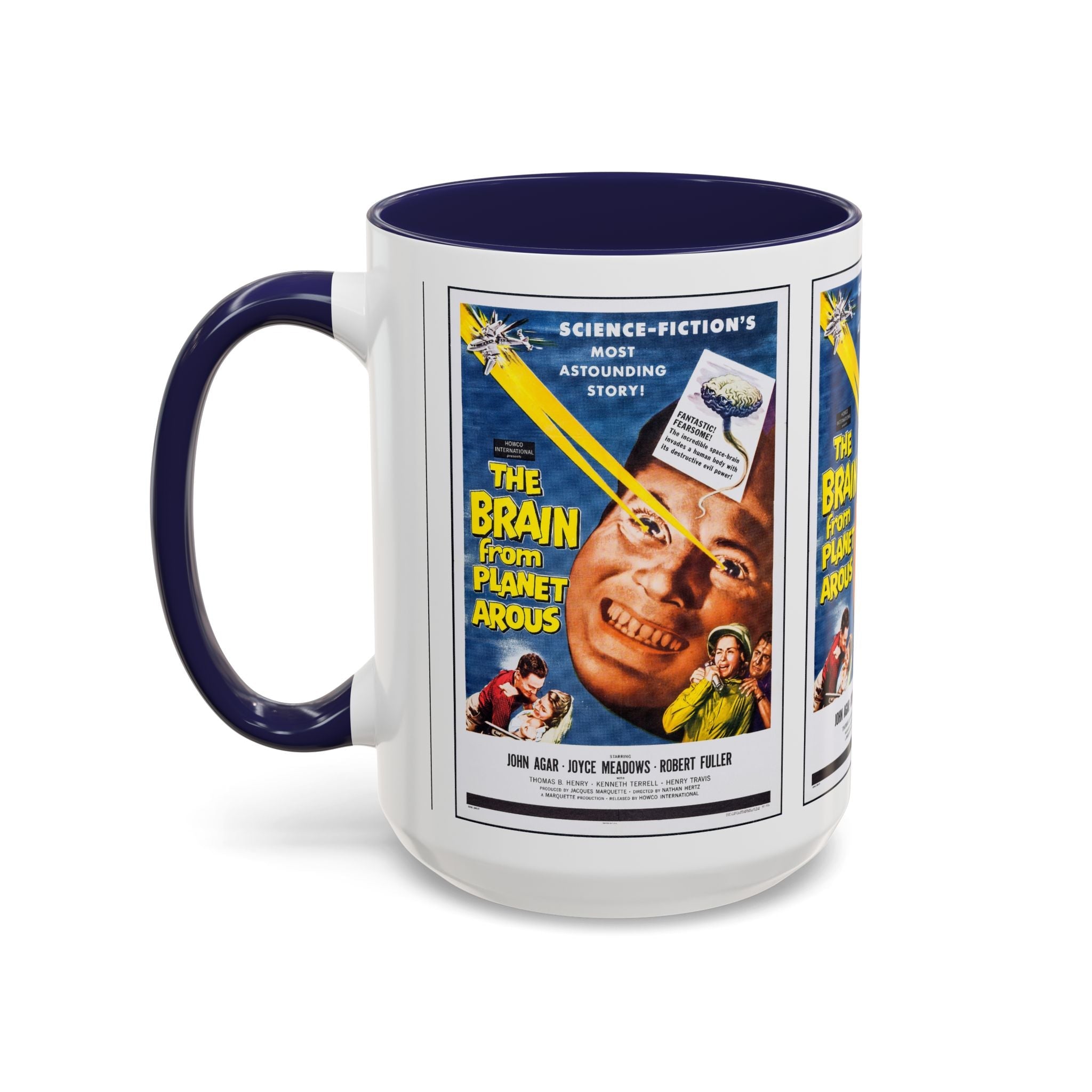 Cult Classic Movie Poster Art Accent Coffee Mug (11, 15oz) - The Brain From Planet Arous 1957 - POPvault