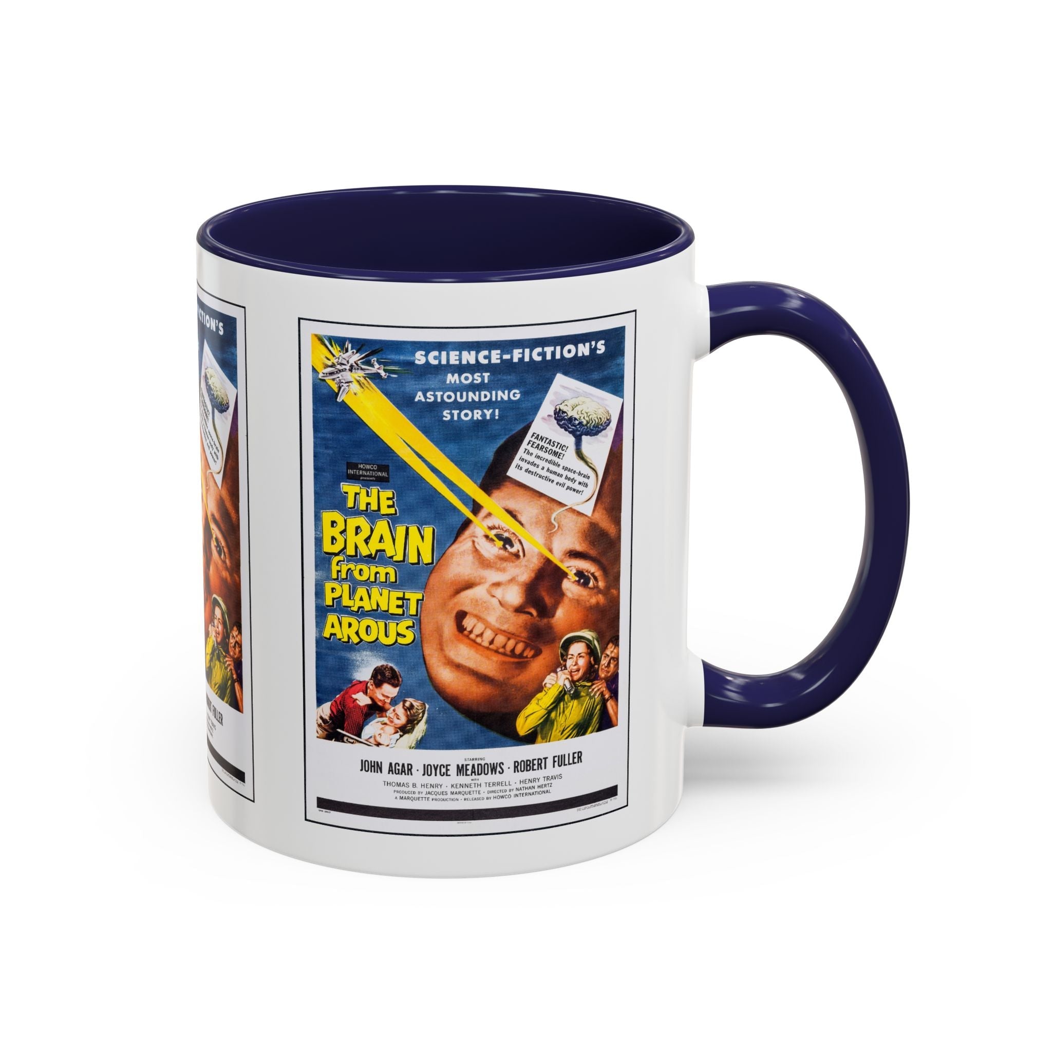Cult Classic Movie Poster Art Accent Coffee Mug (11, 15oz) - The Brain From Planet Arous 1957 - POPvault