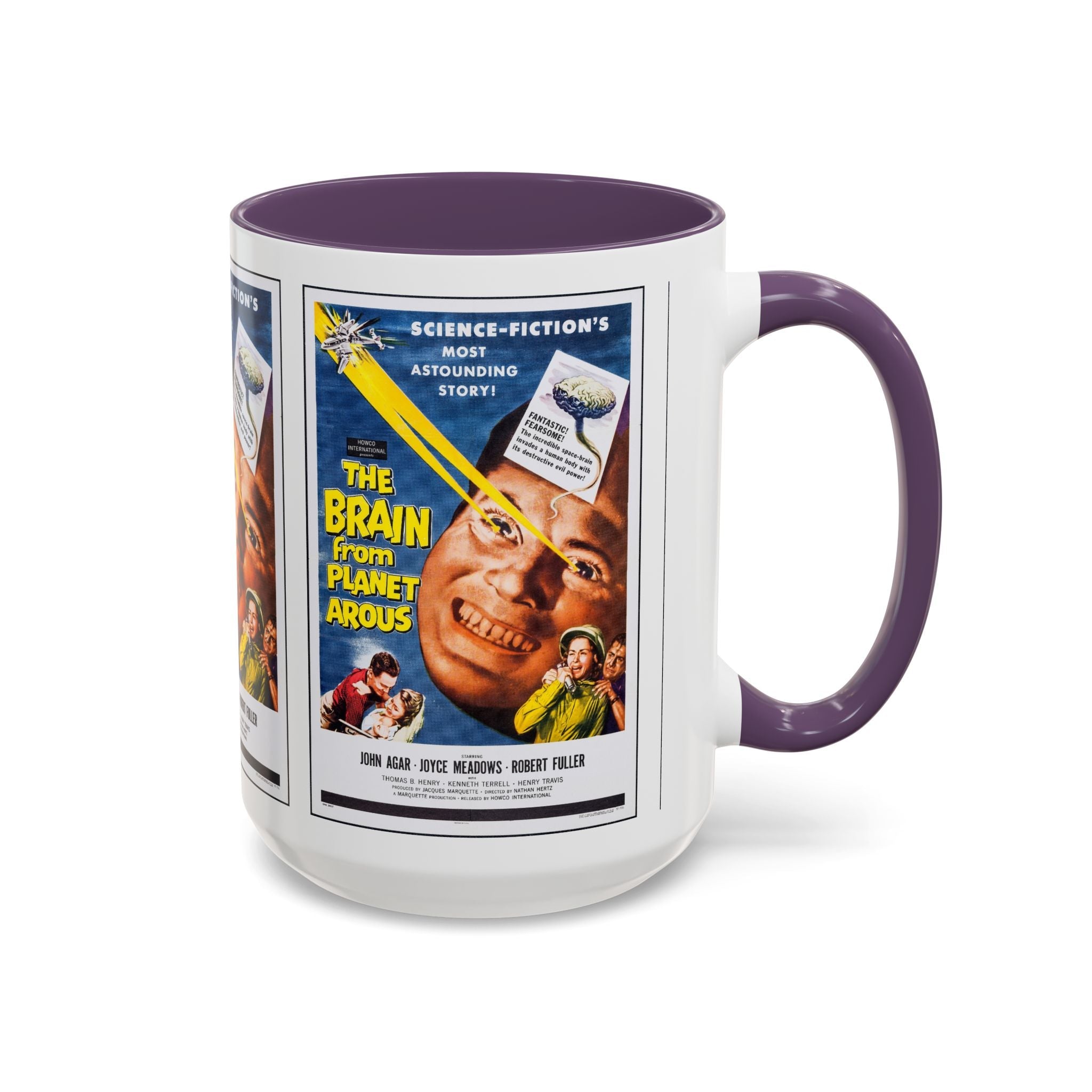 Cult Classic Movie Poster Art Accent Coffee Mug (11, 15oz) - The Brain From Planet Arous 1957 - POPvault