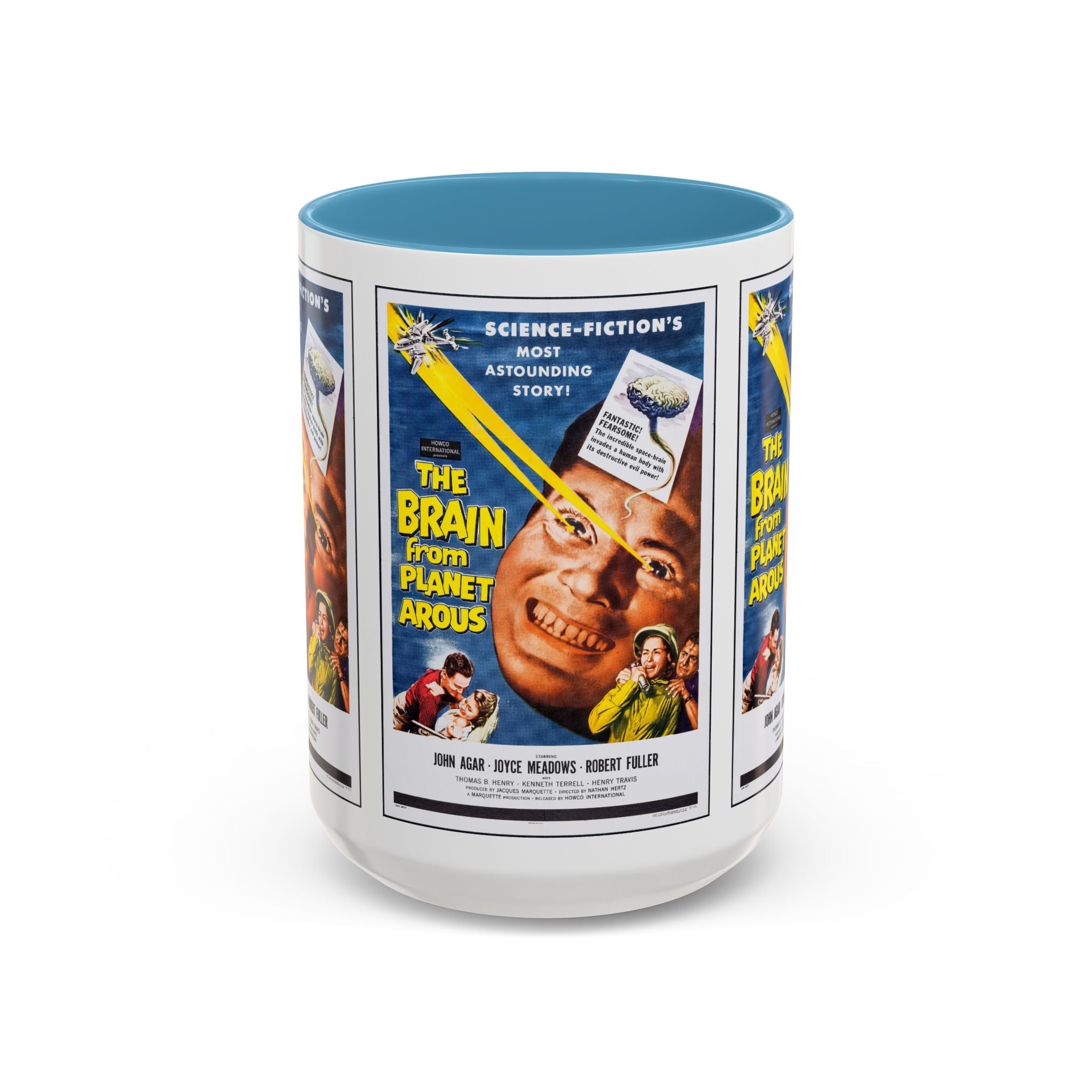 Cult Classic Movie Poster Art Accent Coffee Mug (11, 15oz) - The Brain From Planet Arous 1957 - POPvault