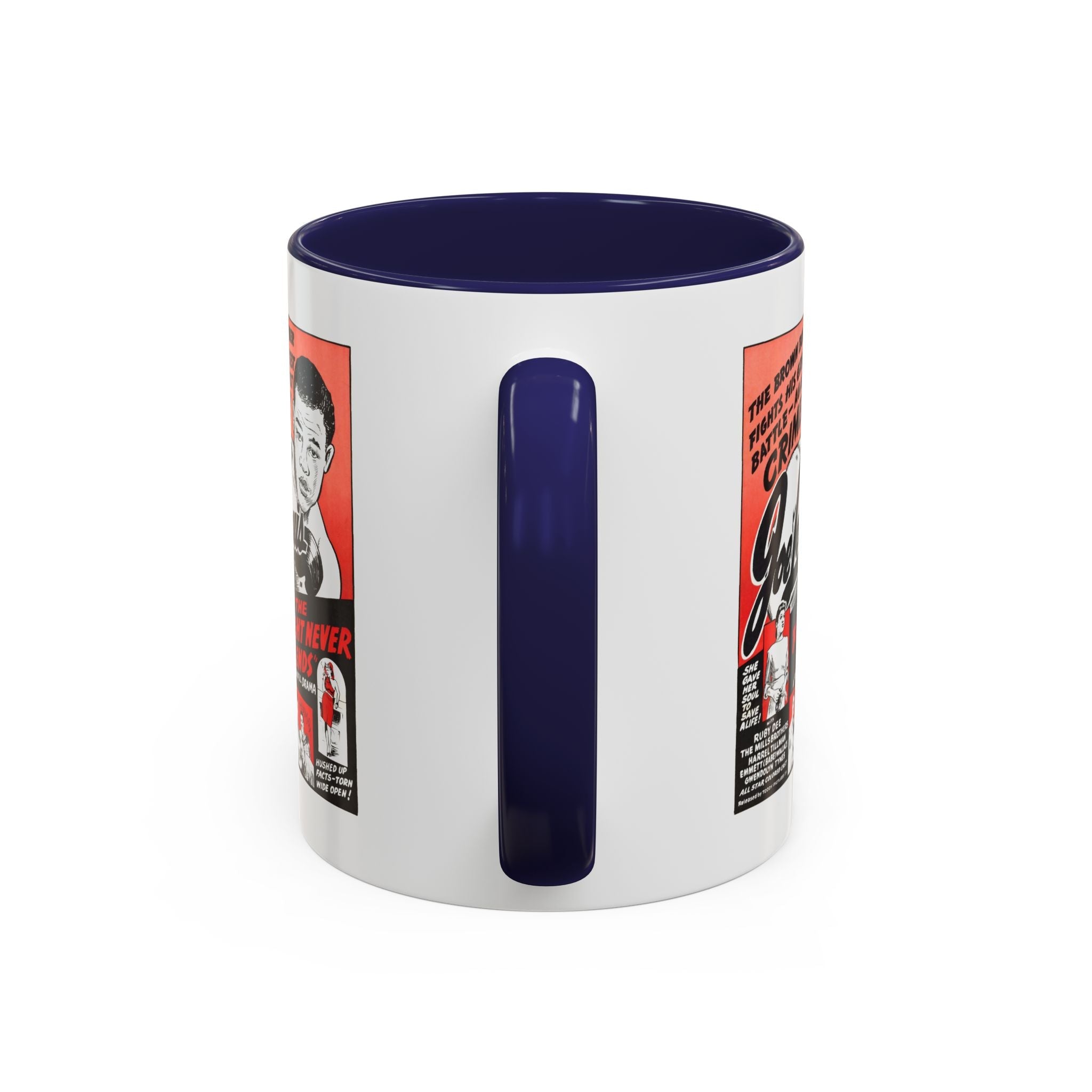 Cult Classic Movie Poster Art Accent Coffee Mug (11, 15oz) - The Fight Never Ends | Joe Lewis 1948 - POPvault