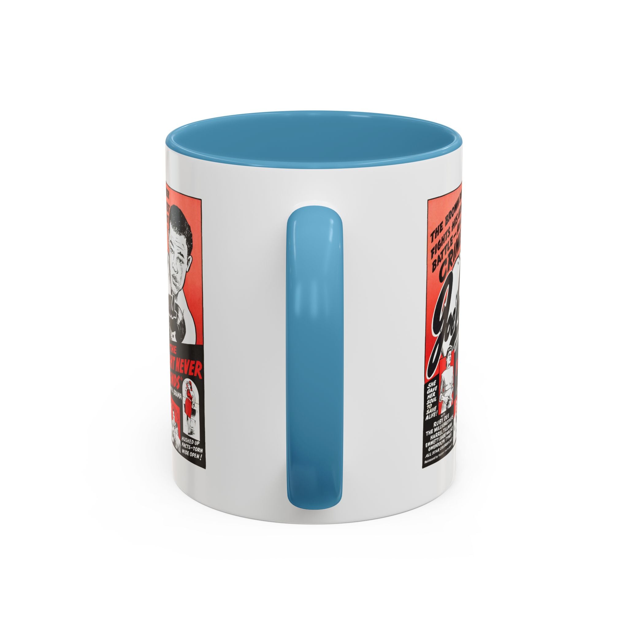 Cult Classic Movie Poster Art Accent Coffee Mug (11, 15oz) - The Fight Never Ends | Joe Lewis 1948 - POPvault