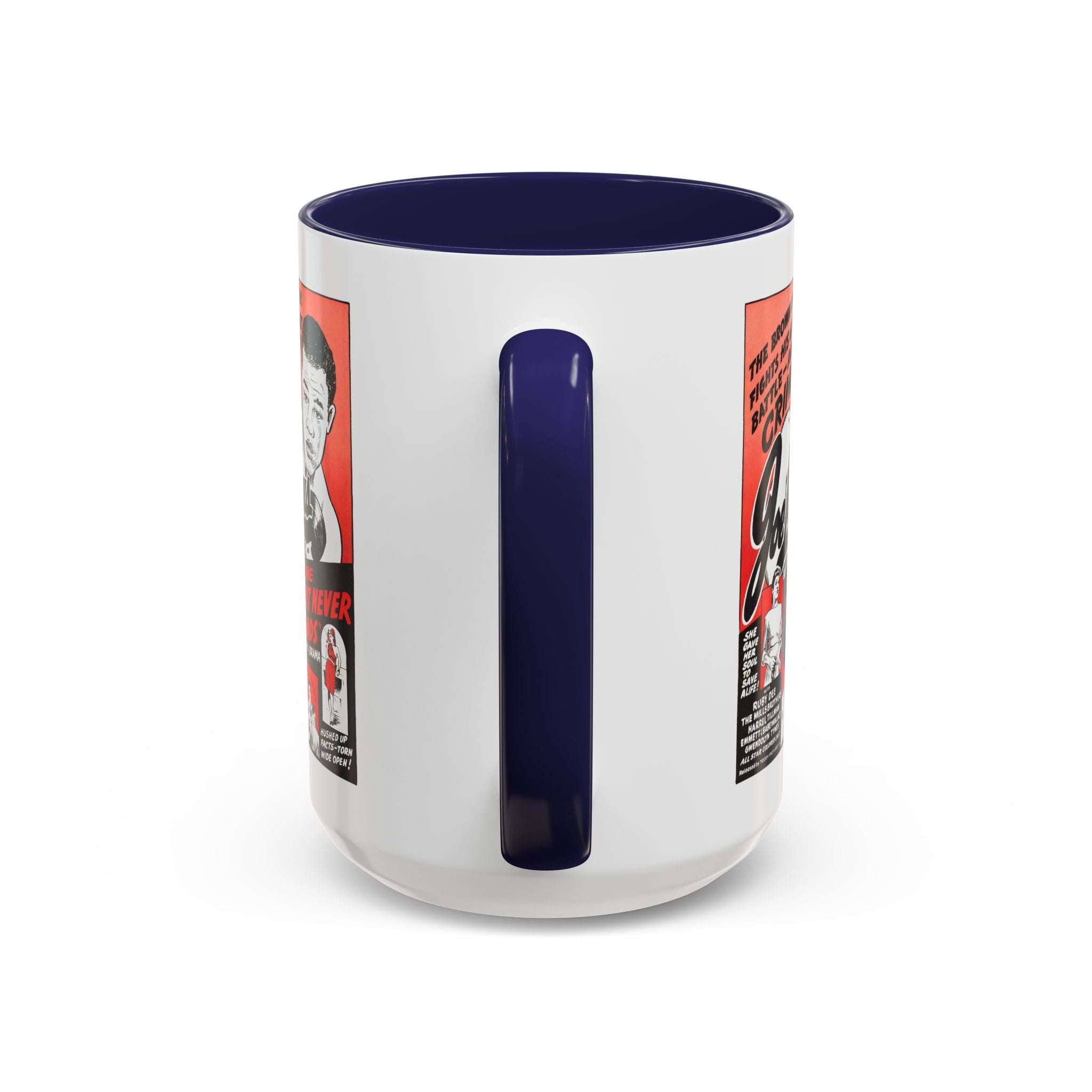 Cult Classic Movie Poster Art Accent Coffee Mug (11, 15oz) - The Fight Never Ends | Joe Lewis 1948 - POPvault