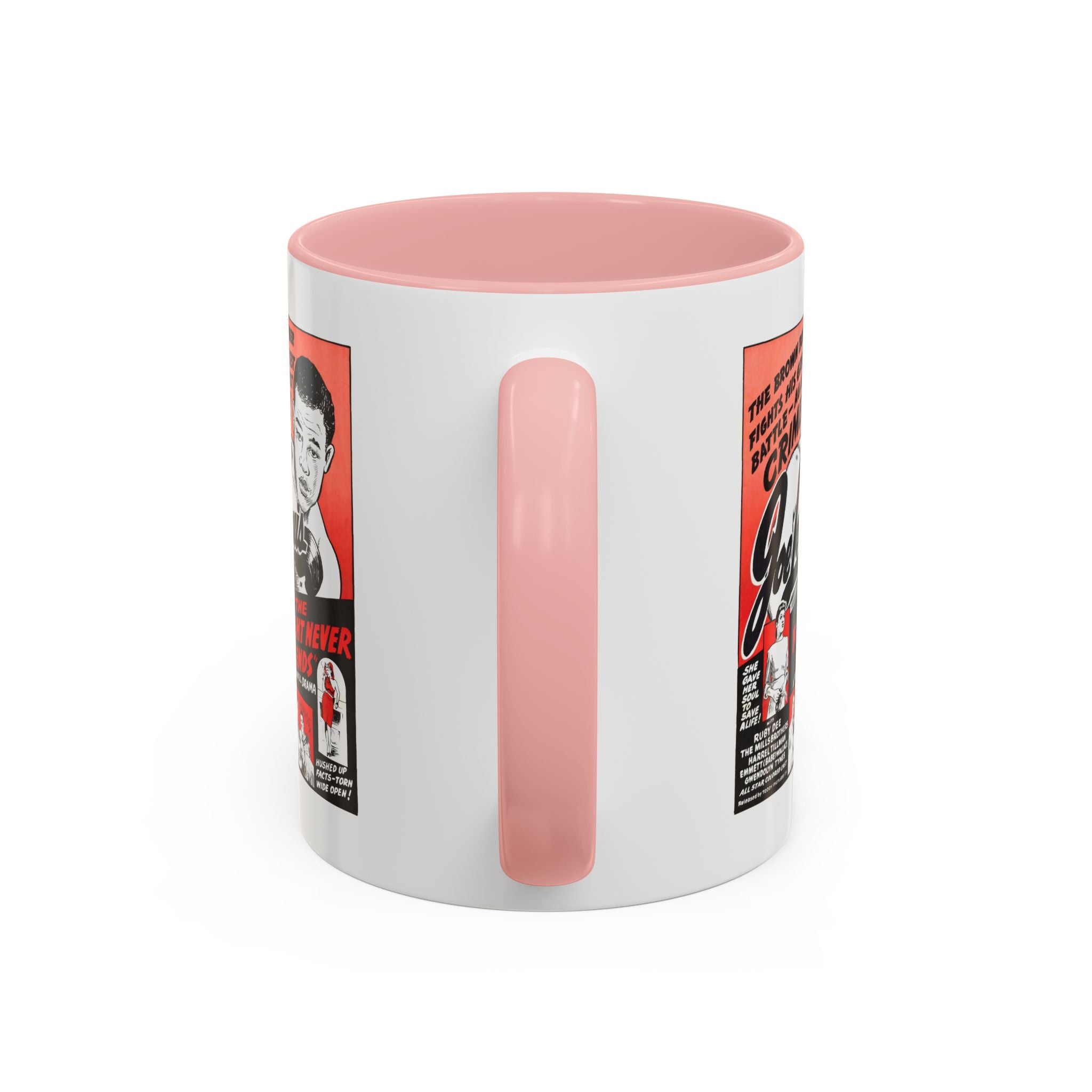 Cult Classic Movie Poster Art Accent Coffee Mug (11, 15oz) - The Fight Never Ends | Joe Lewis 1948 - POPvault