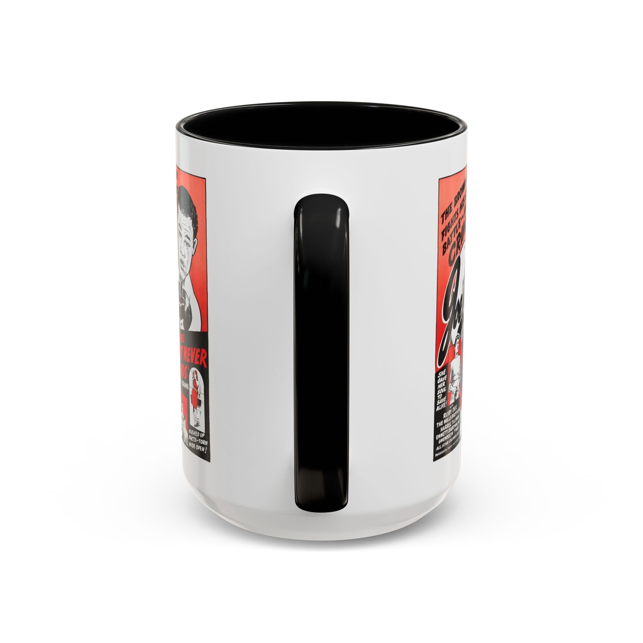 Cult Classic Movie Poster Art Accent Coffee Mug (11, 15oz) - The Fight Never Ends | Joe Lewis 1948 - POPvault