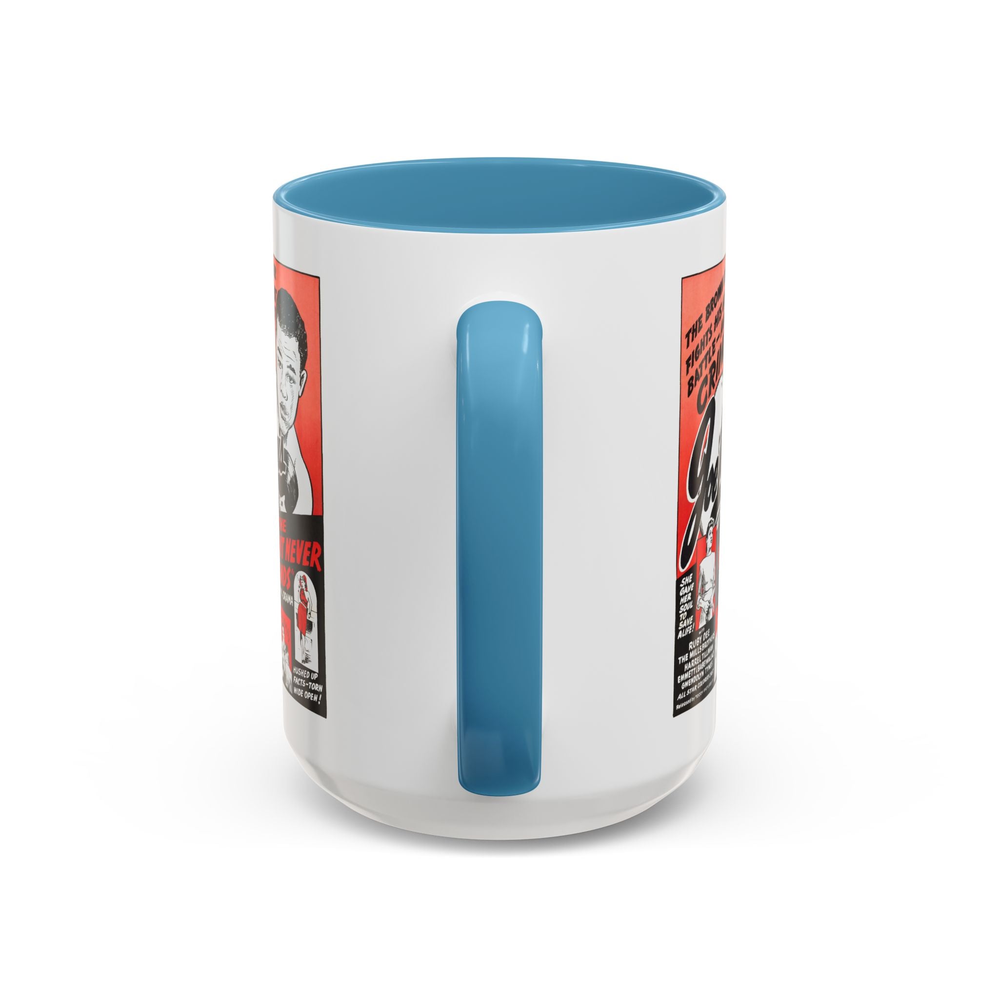 Cult Classic Movie Poster Art Accent Coffee Mug (11, 15oz) - The Fight Never Ends | Joe Lewis 1948 - POPvault