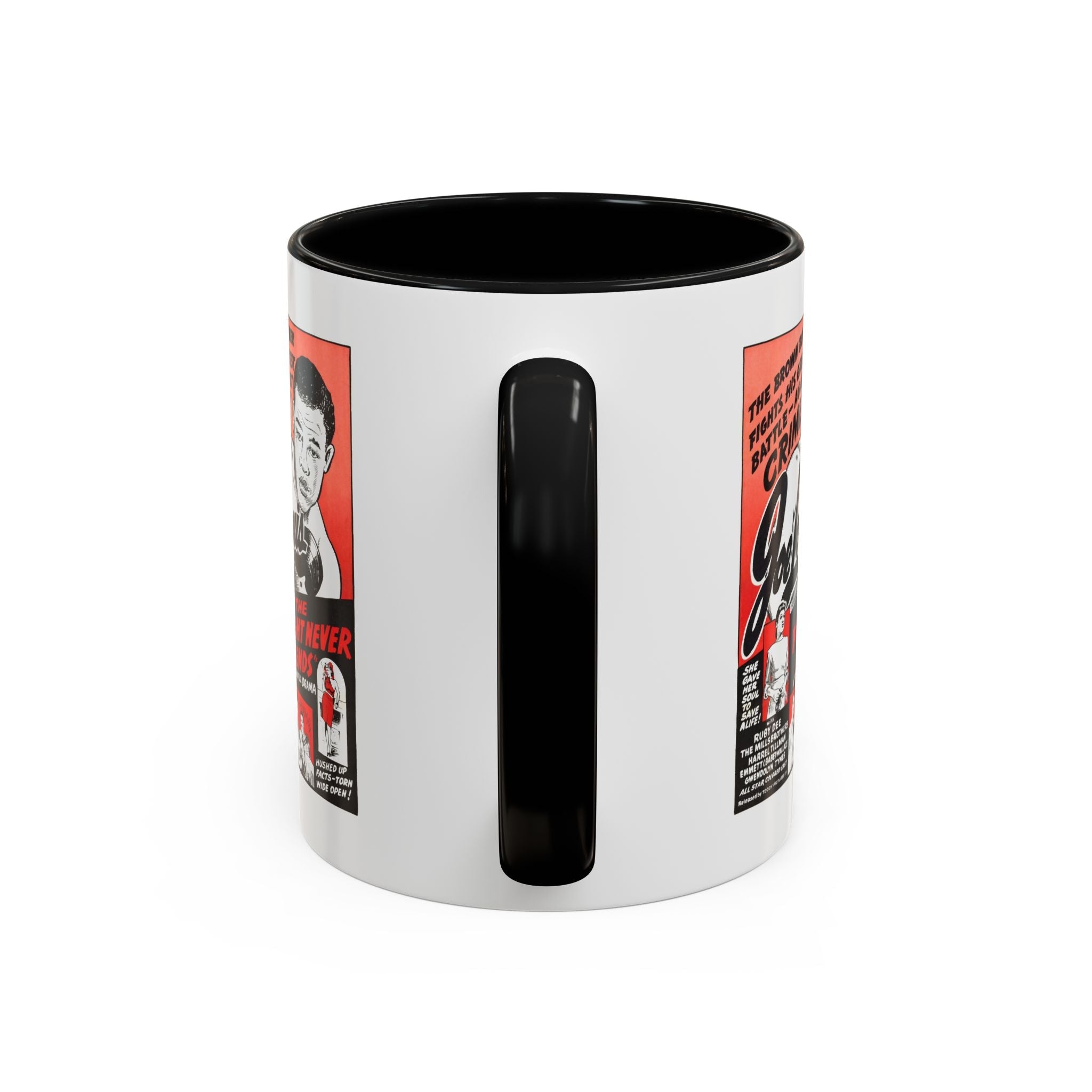 Cult Classic Movie Poster Art Accent Coffee Mug (11, 15oz) - The Fight Never Ends | Joe Lewis 1948 - POPvault