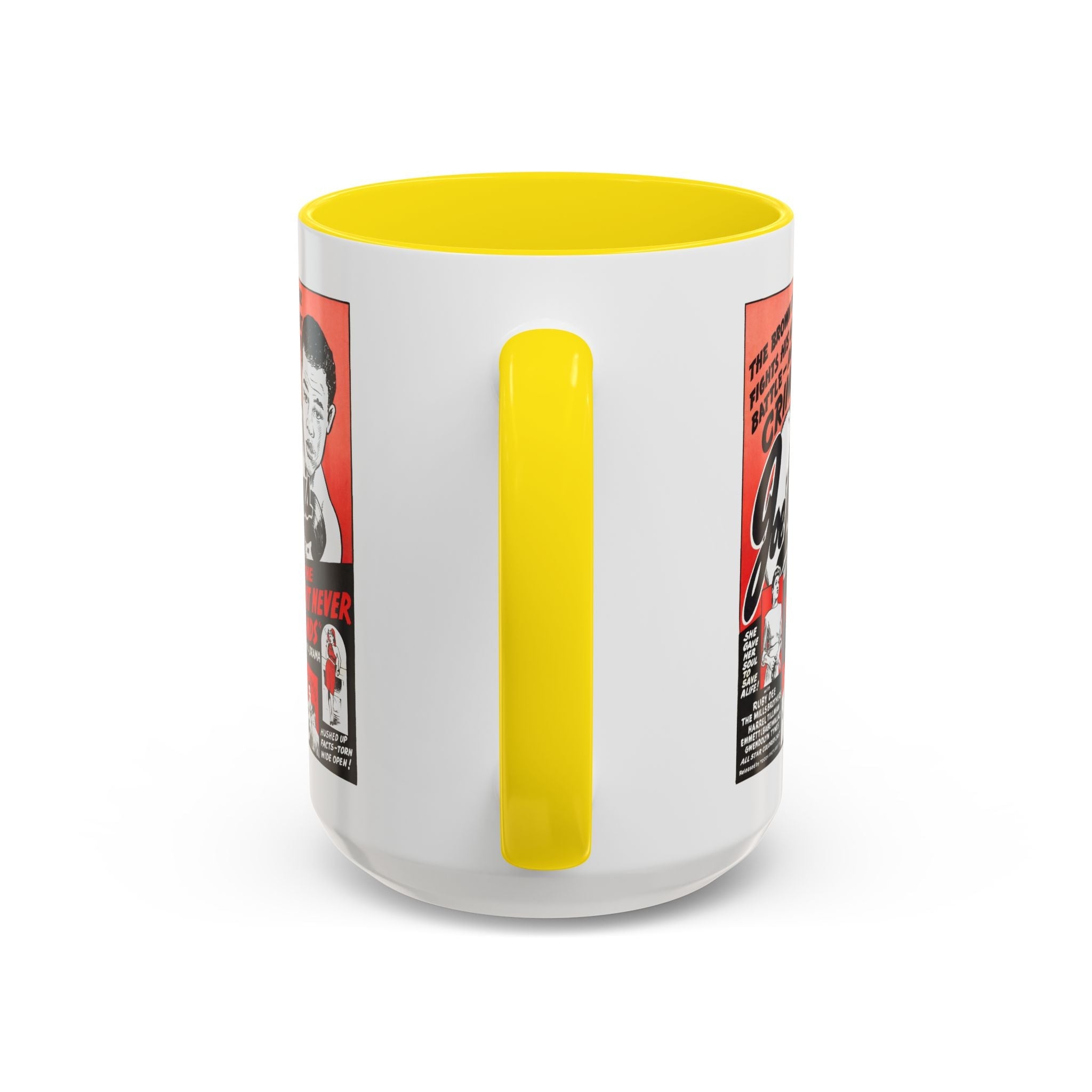 Cult Classic Movie Poster Art Accent Coffee Mug (11, 15oz) - The Fight Never Ends | Joe Lewis 1948 - POPvault