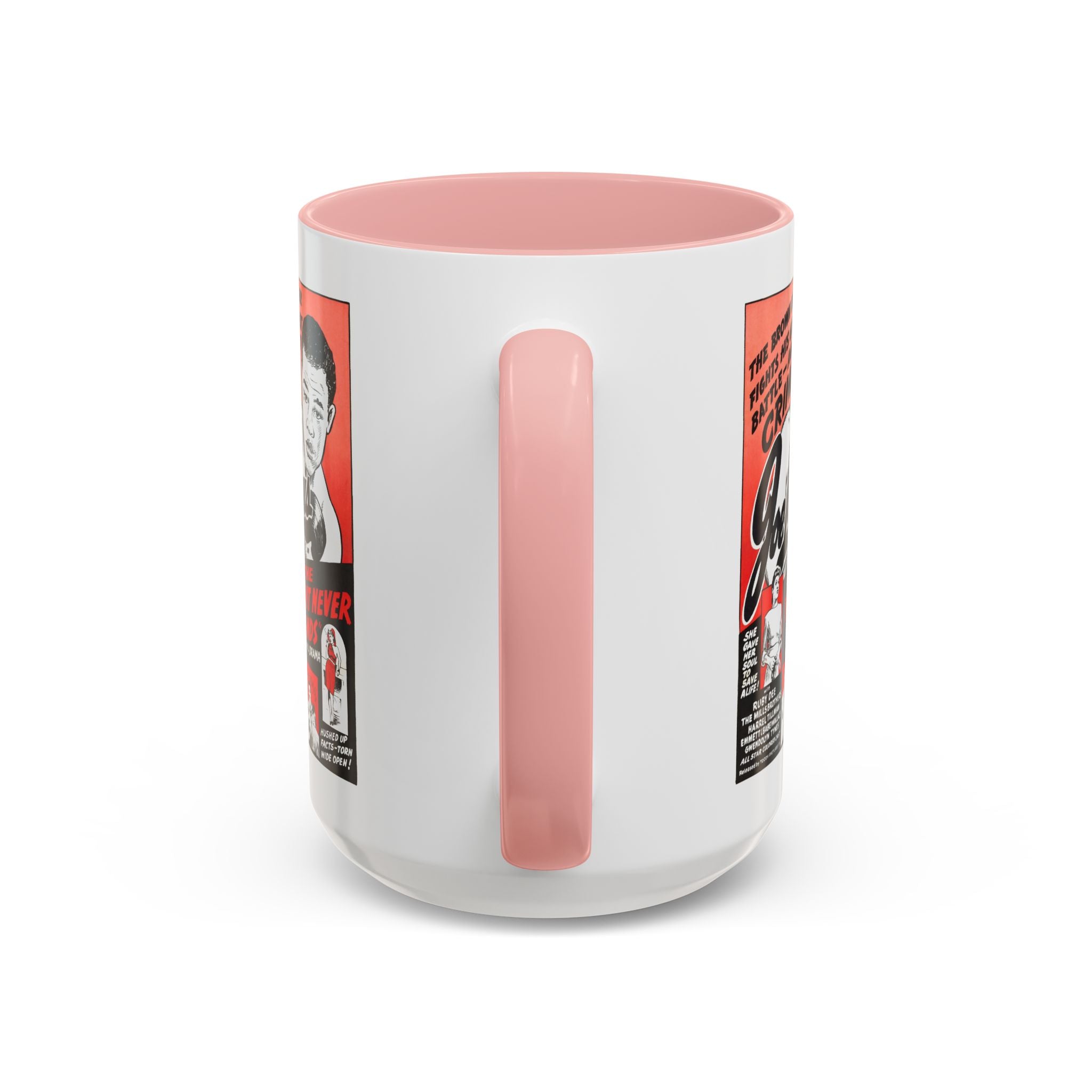 Cult Classic Movie Poster Art Accent Coffee Mug (11, 15oz) - The Fight Never Ends | Joe Lewis 1948 - POPvault