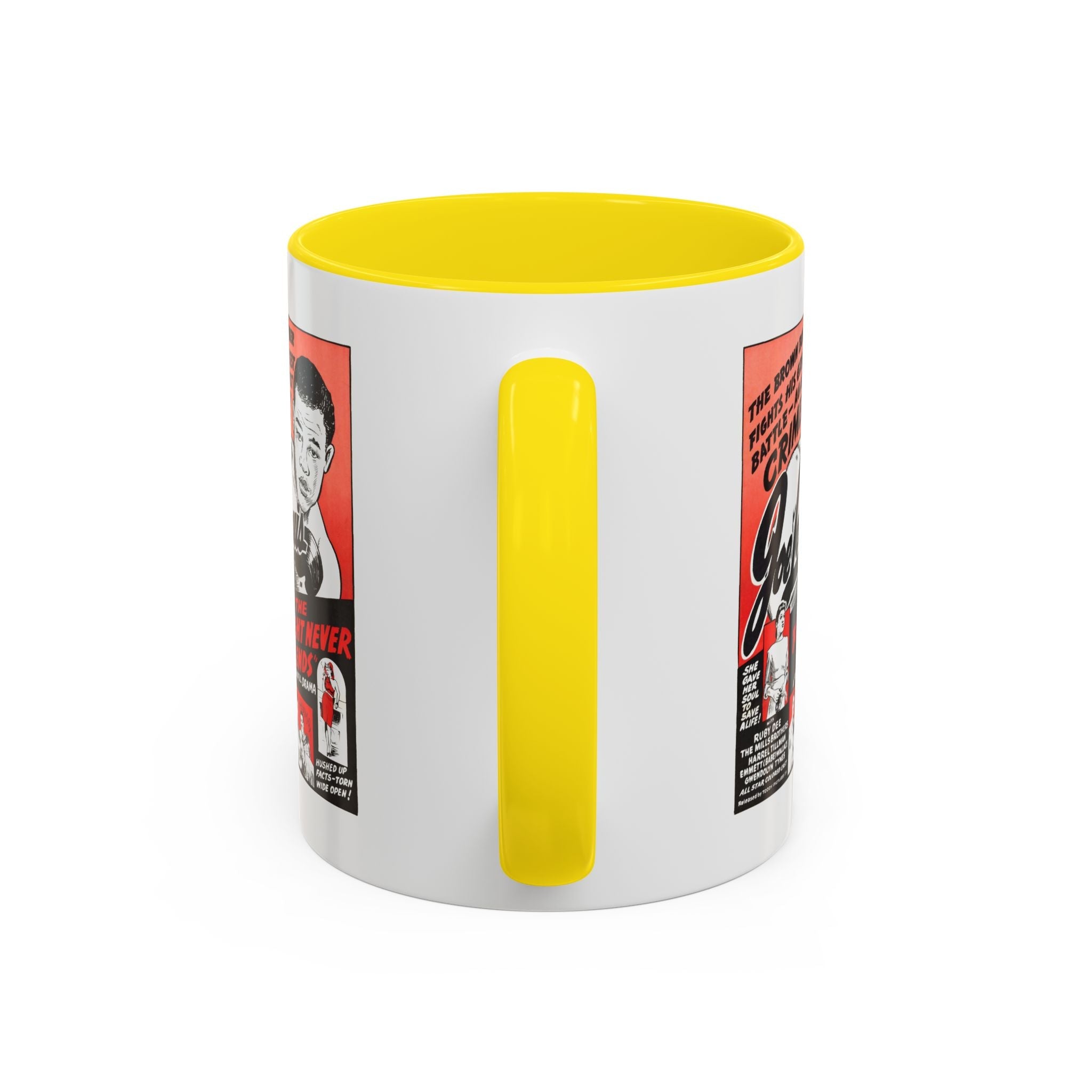 Cult Classic Movie Poster Art Accent Coffee Mug (11, 15oz) - The Fight Never Ends | Joe Lewis 1948 - POPvault