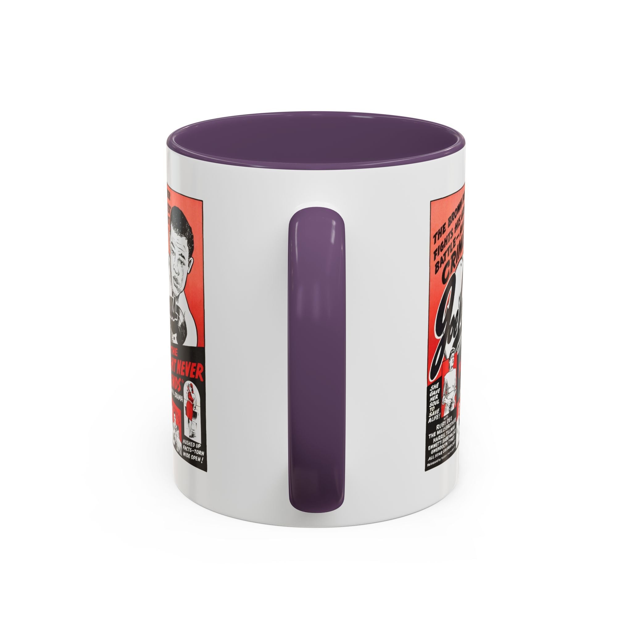 Cult Classic Movie Poster Art Accent Coffee Mug (11, 15oz) - The Fight Never Ends | Joe Lewis 1948 - POPvault