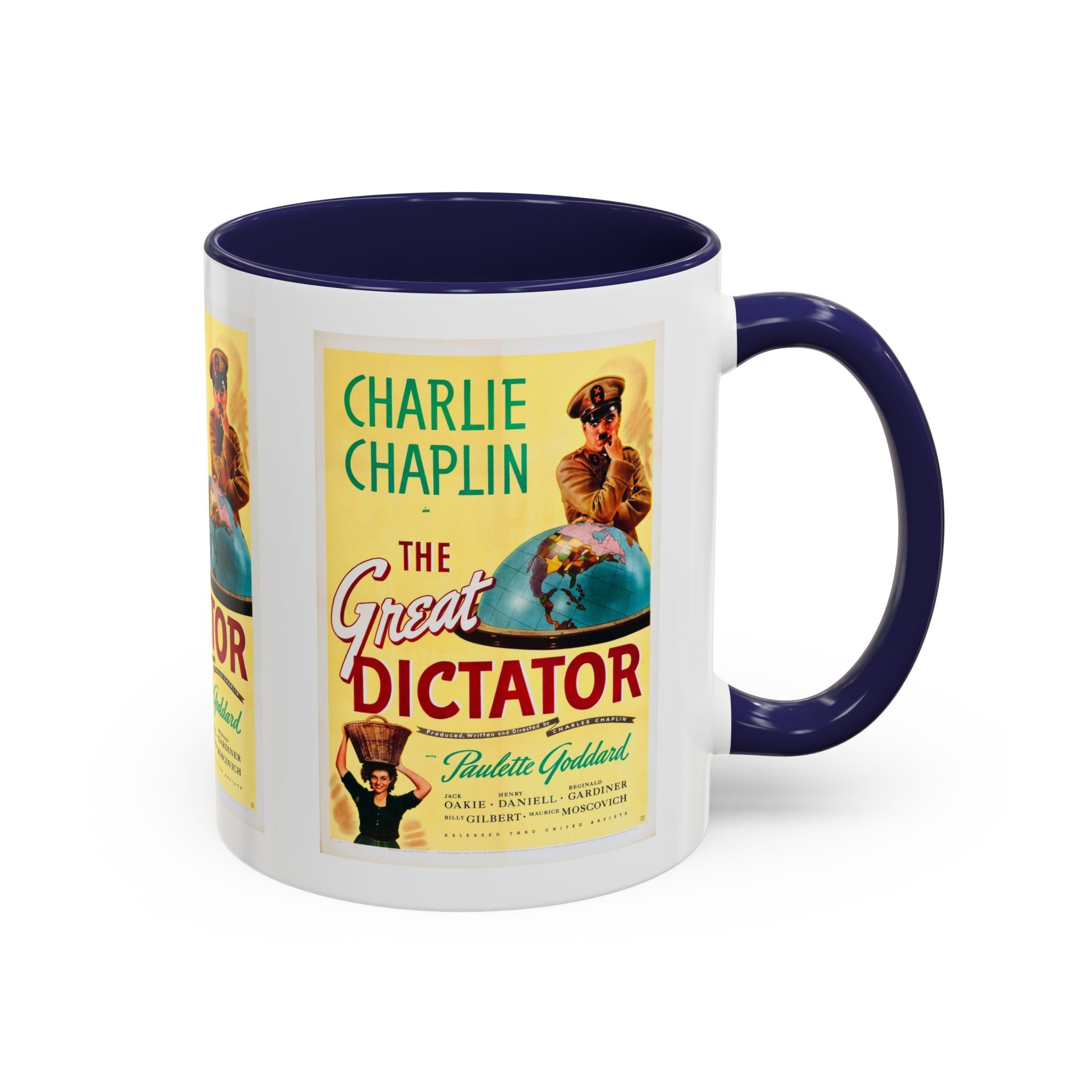 Cult Classic Movie Poster Art Accent Coffee Mug (11, 15oz) - The Great Dictator 1940 - POPvault