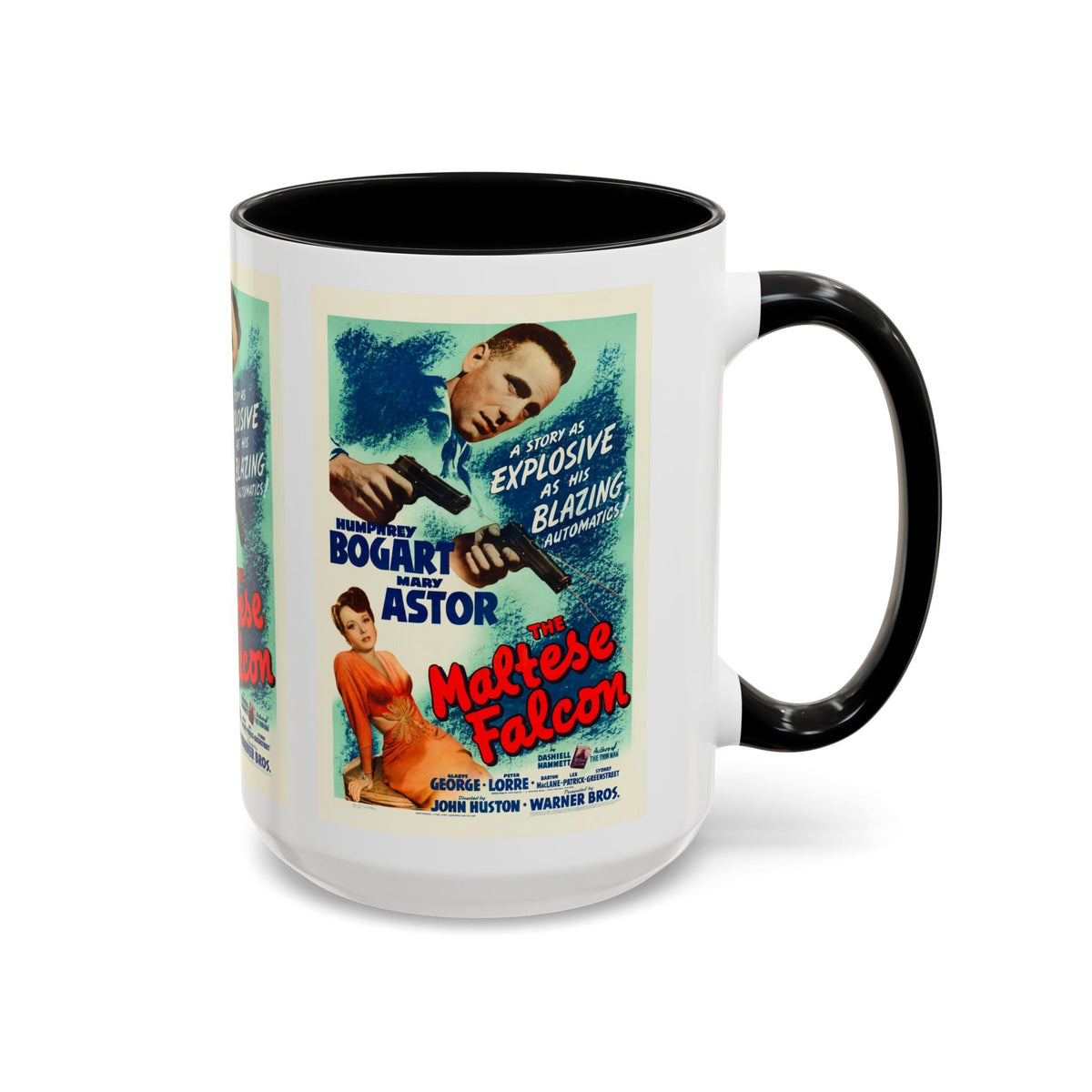 Cult Classic Movie Poster Art Accent Coffee Mug (11, 15oz) - Maltese Falcon 1941 - Mug