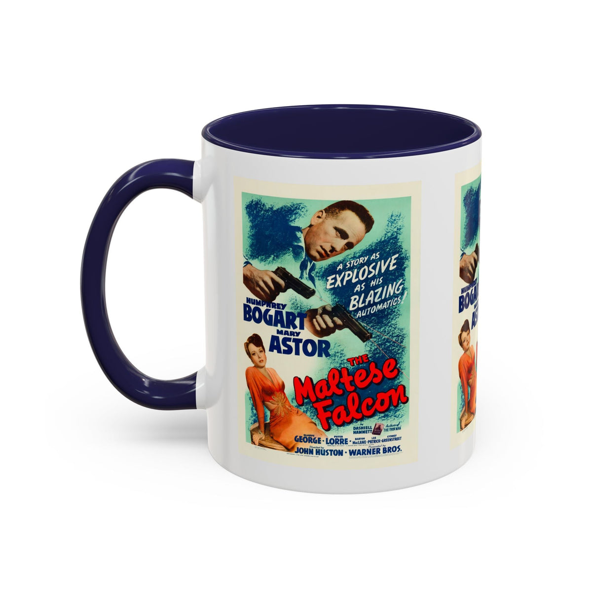 Cult Classic Movie Poster Art Accent Coffee Mug (11, 15oz) - Maltese Falcon 1941 - Mug