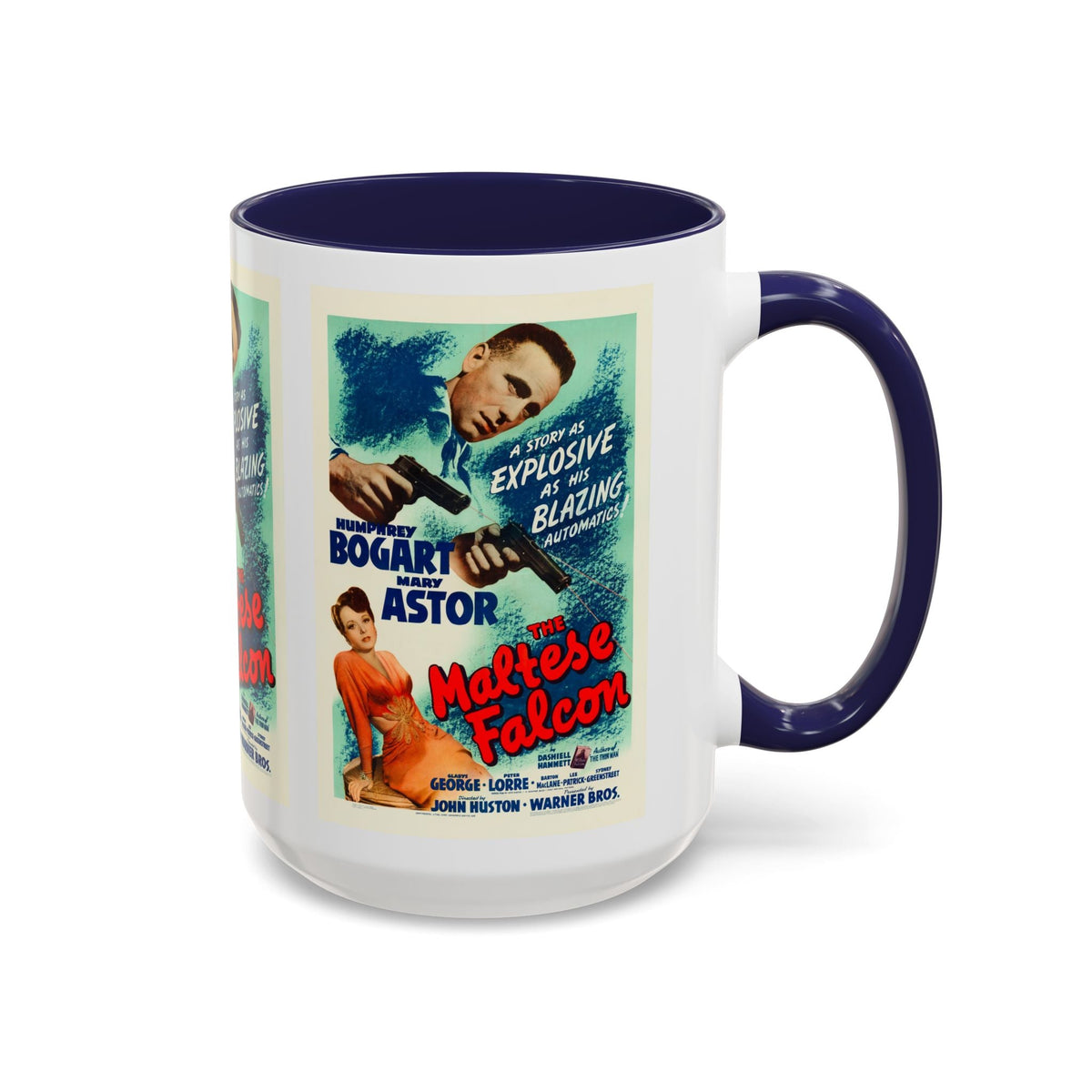 Cult Classic Movie Poster Art Accent Coffee Mug (11, 15oz) - Maltese Falcon 1941 - Mug
