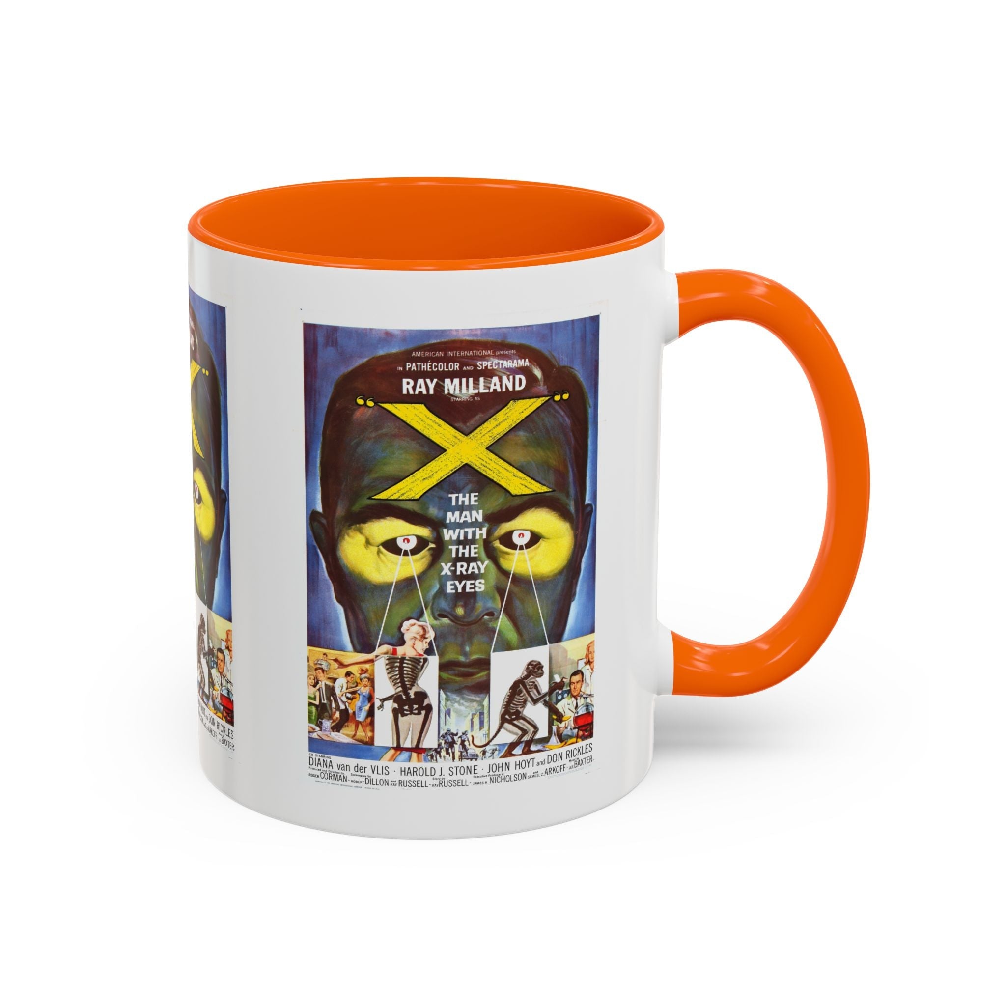 Cult Classic Movie Poster Art Accent Coffee Mug (11, 15oz) - The Man With X - Ray Eyes 1963 - POPvault