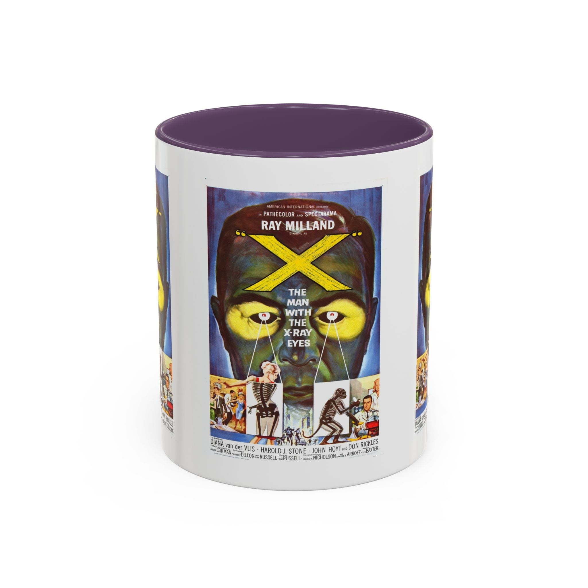 Cult Classic Movie Poster Art Accent Coffee Mug (11, 15oz) - The Man With X - Ray Eyes 1963 - POPvault
