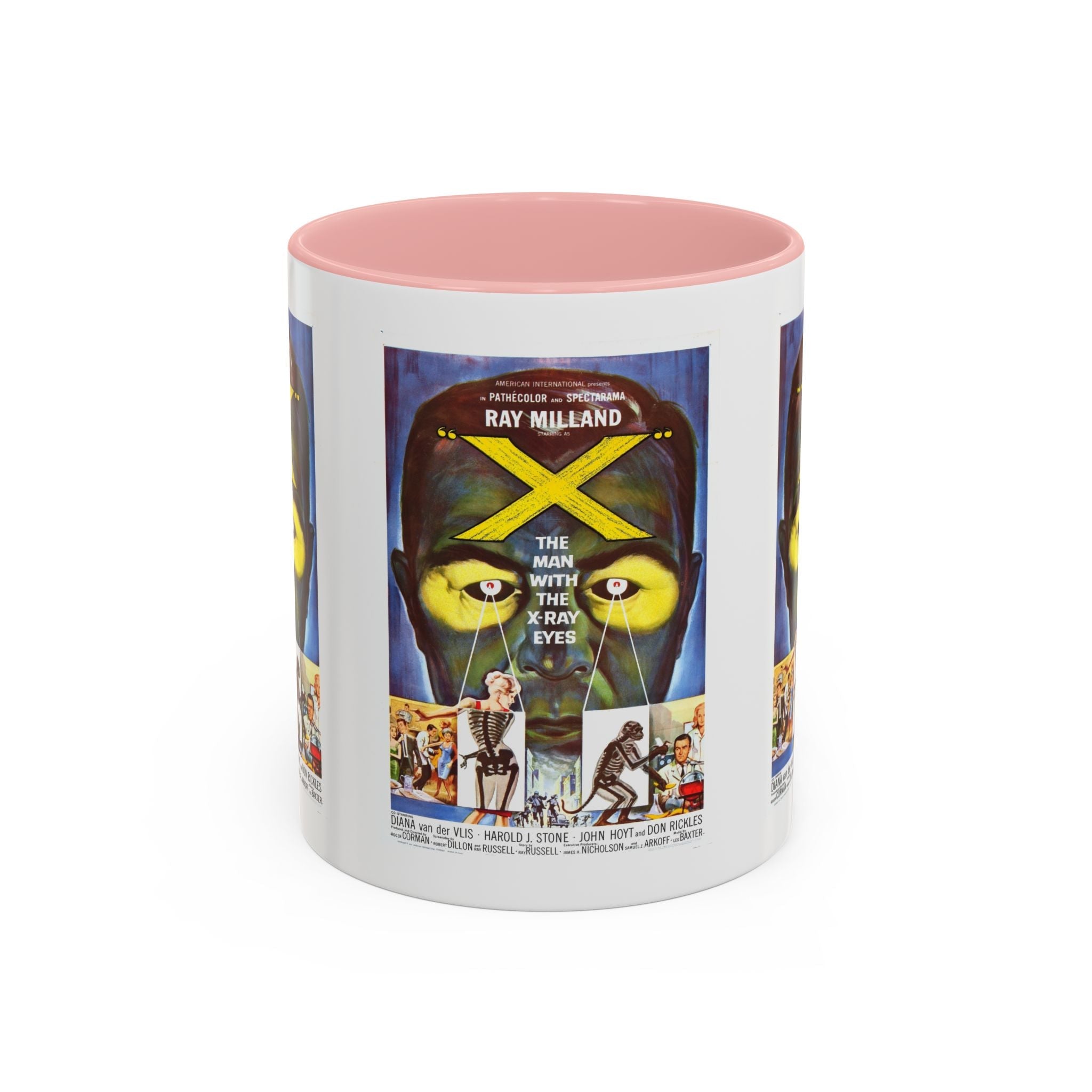 Cult Classic Movie Poster Art Accent Coffee Mug (11, 15oz) - The Man With X - Ray Eyes 1963 - POPvault