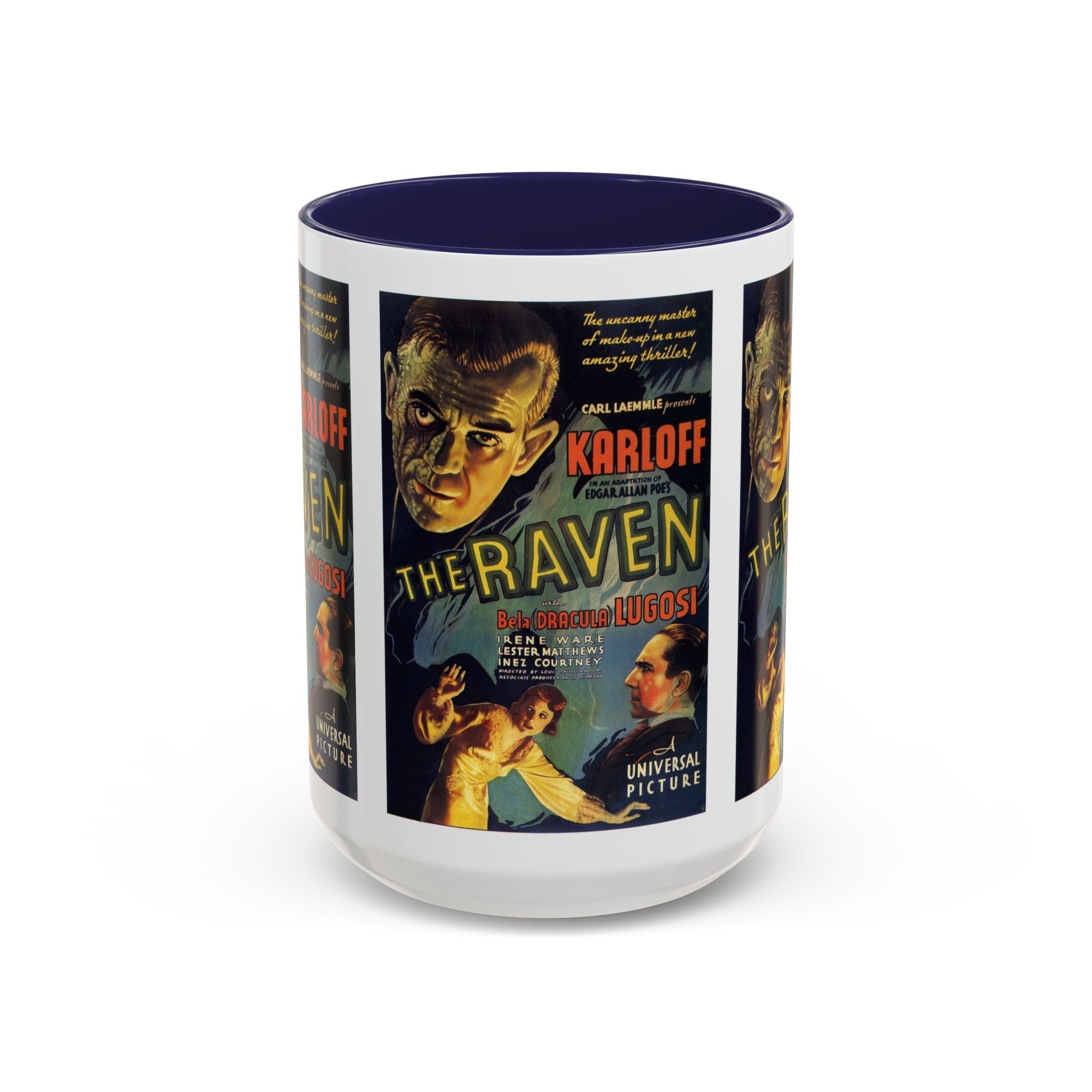 Cult Classic Movie Poster Art Accent Coffee Mug (11, 15oz) - The Raven 1935 - POPvault