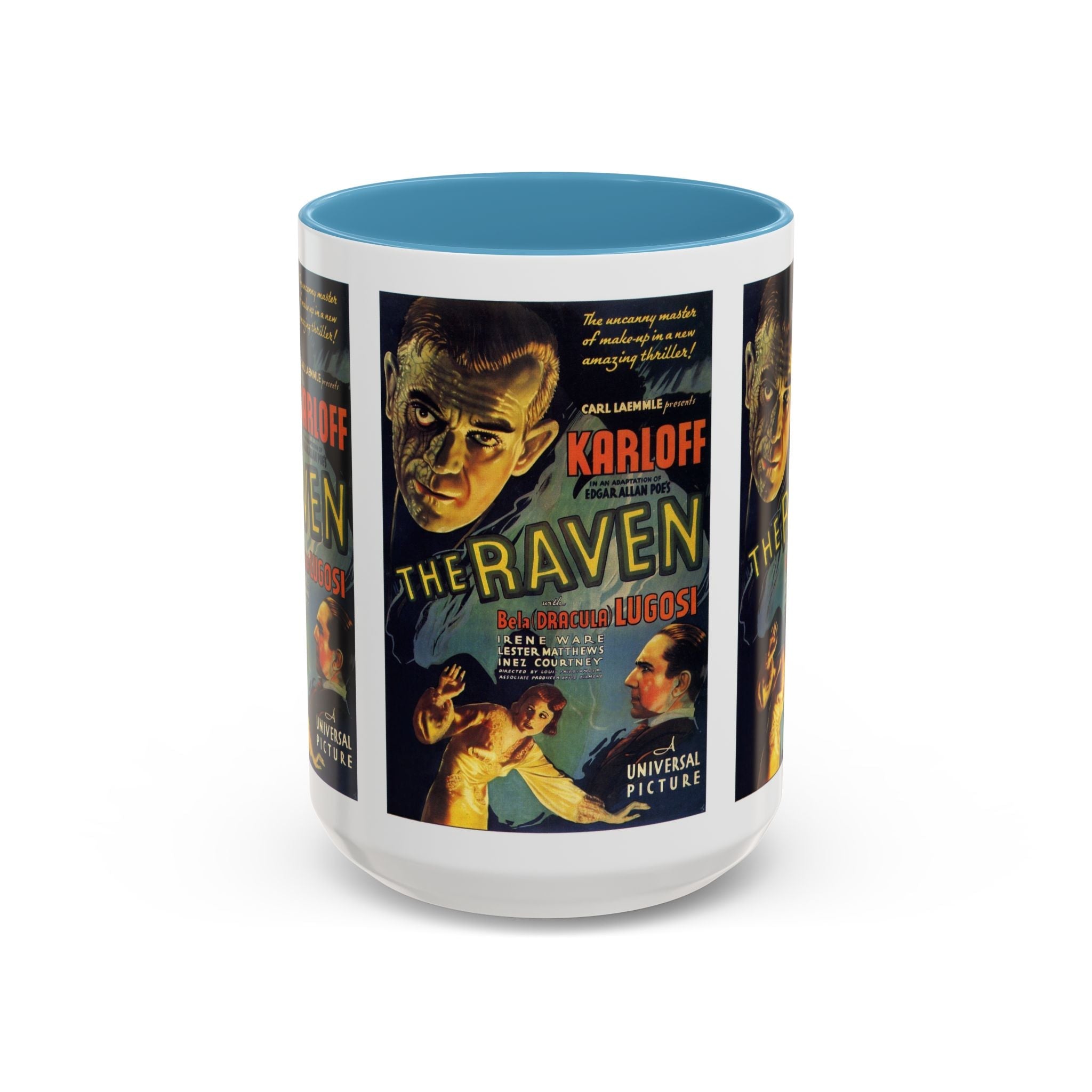 Cult Classic Movie Poster Art Accent Coffee Mug (11, 15oz) - The Raven 1935 - POPvault