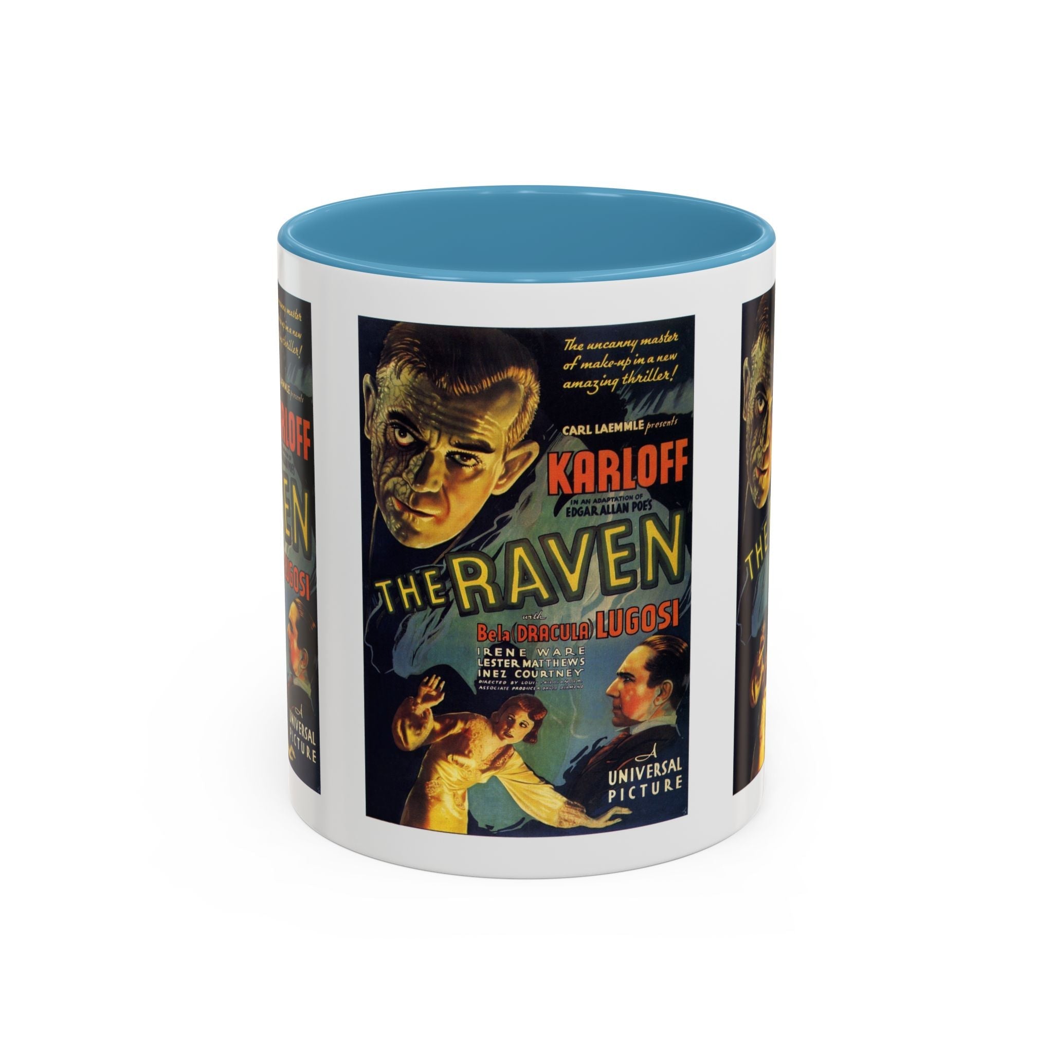 Cult Classic Movie Poster Art Accent Coffee Mug (11, 15oz) - The Raven 1935 - POPvault