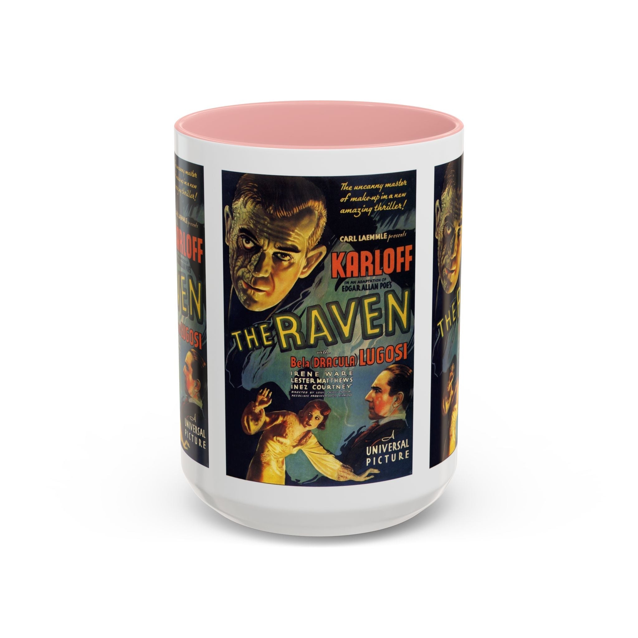 Cult Classic Movie Poster Art Accent Coffee Mug (11, 15oz) - The Raven 1935 - POPvault