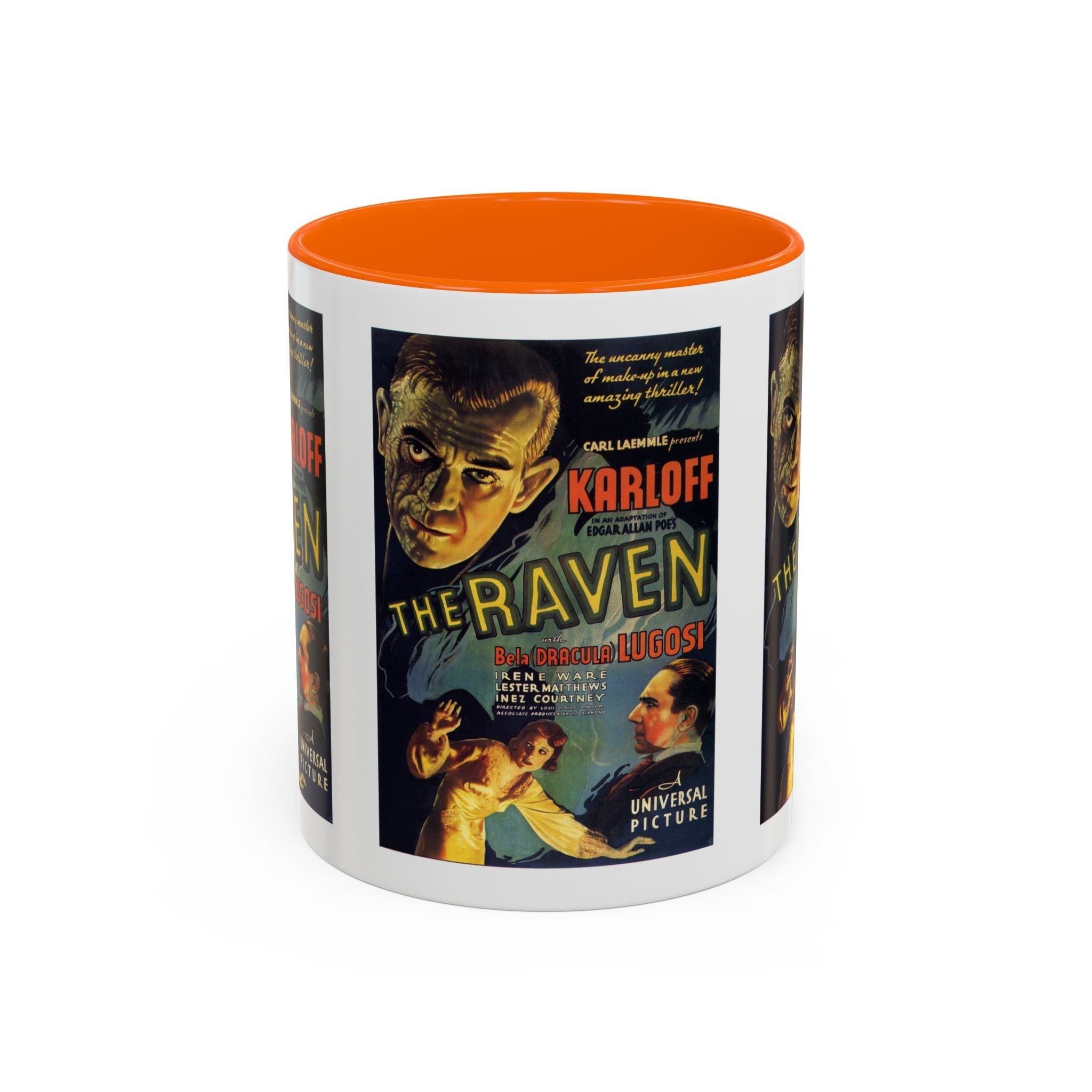 Cult Classic Movie Poster Art Accent Coffee Mug (11, 15oz) - The Raven 1935 - POPvault