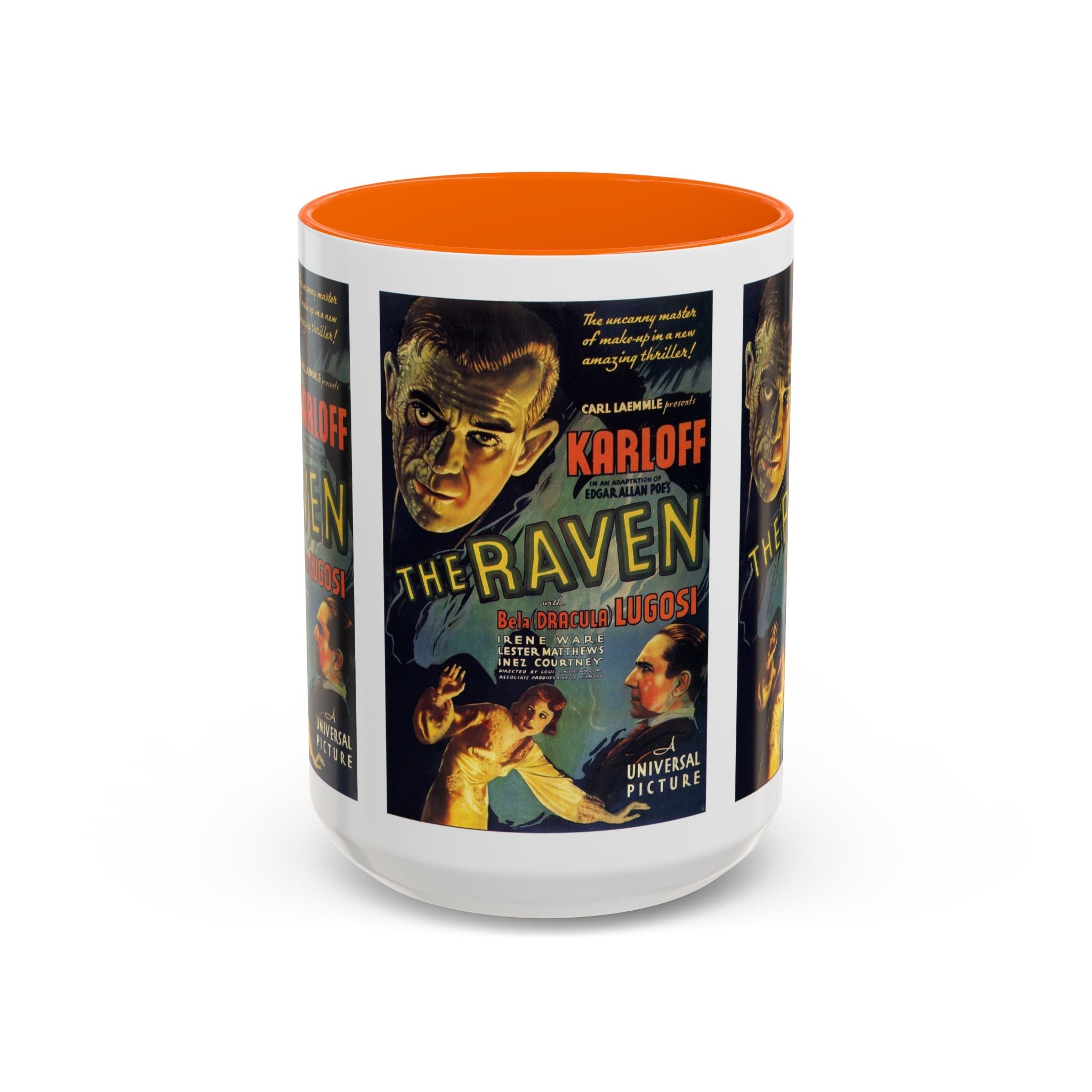 Cult Classic Movie Poster Art Accent Coffee Mug (11, 15oz) - The Raven 1935 - POPvault