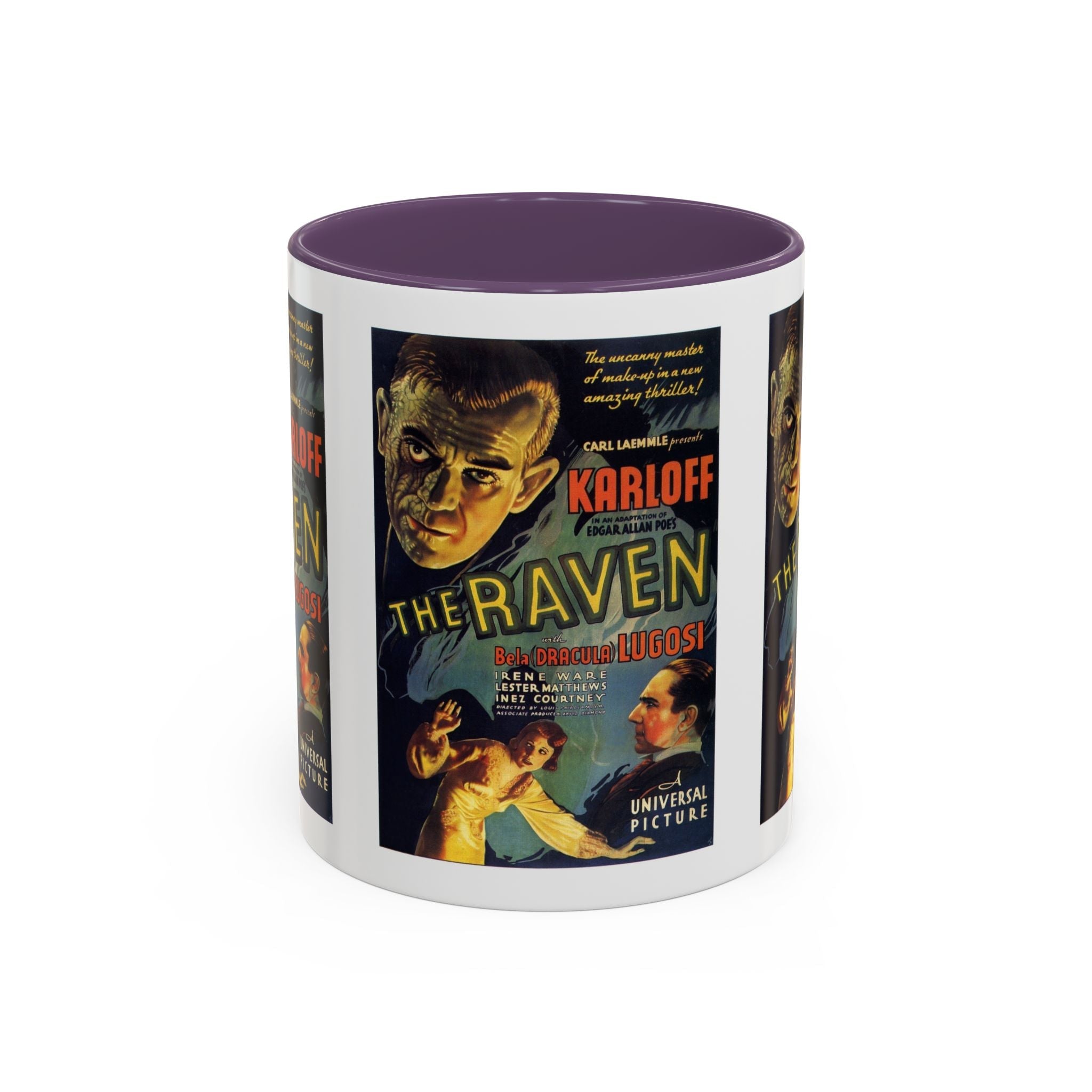 Cult Classic Movie Poster Art Accent Coffee Mug (11, 15oz) - The Raven 1935 - POPvault