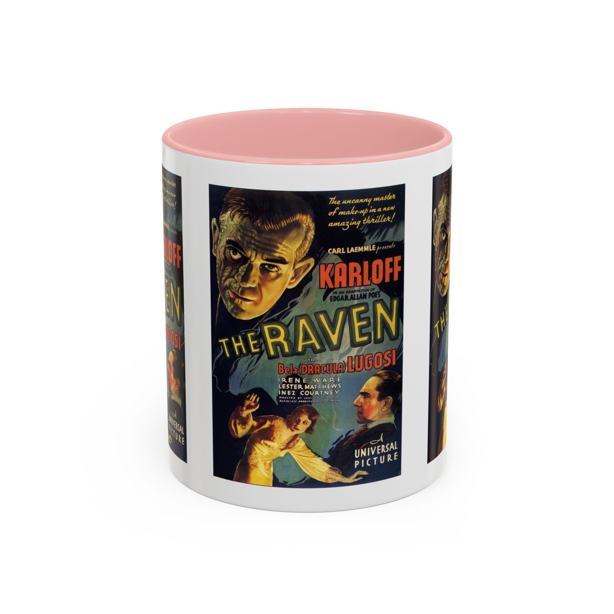 Cult Classic Movie Poster Art Accent Coffee Mug (11, 15oz) - The Raven 1935 - POPvault